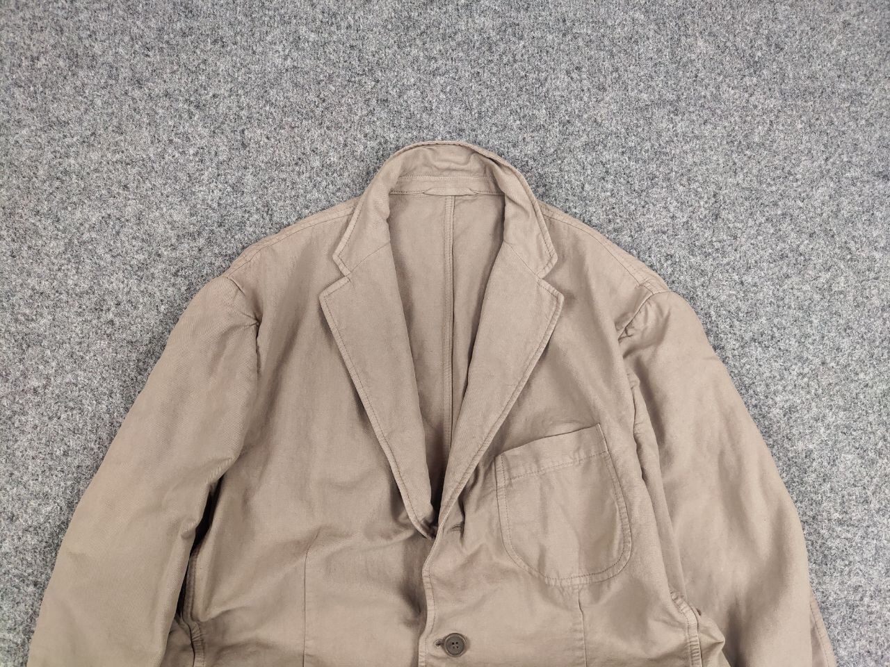 Faconnable Faconnable Cotton x Linen Beige Blazer Pocket Jacket Size US L / EU 52-54 / 3 - 8 Thumbnail