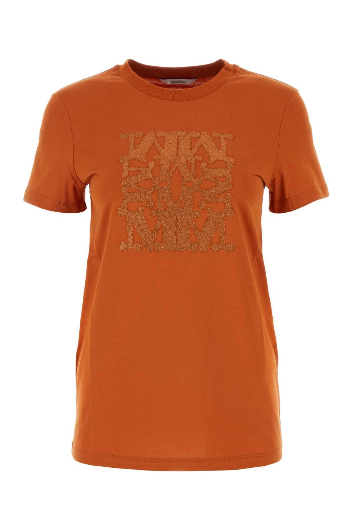 image of Max Mara Dark Orange Cotton Taverna T-Shirt, Women's (Size XS)