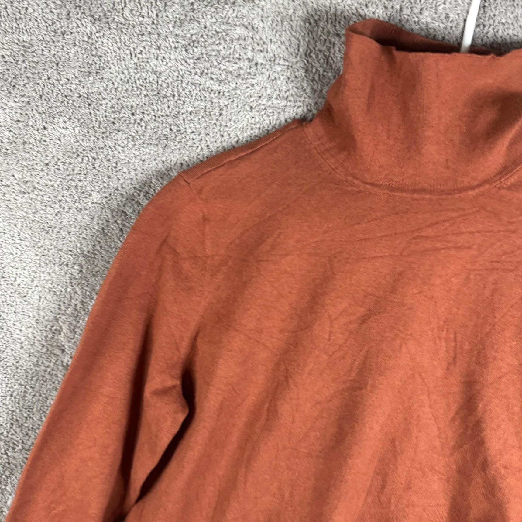 Duluth Trading Company Duluth Trading Co Sweater Womens XL Orange Turtleneck Knit Pullover Shiftless Size XL / US 12-14 / IT 48-50 - 5 Thumbnail