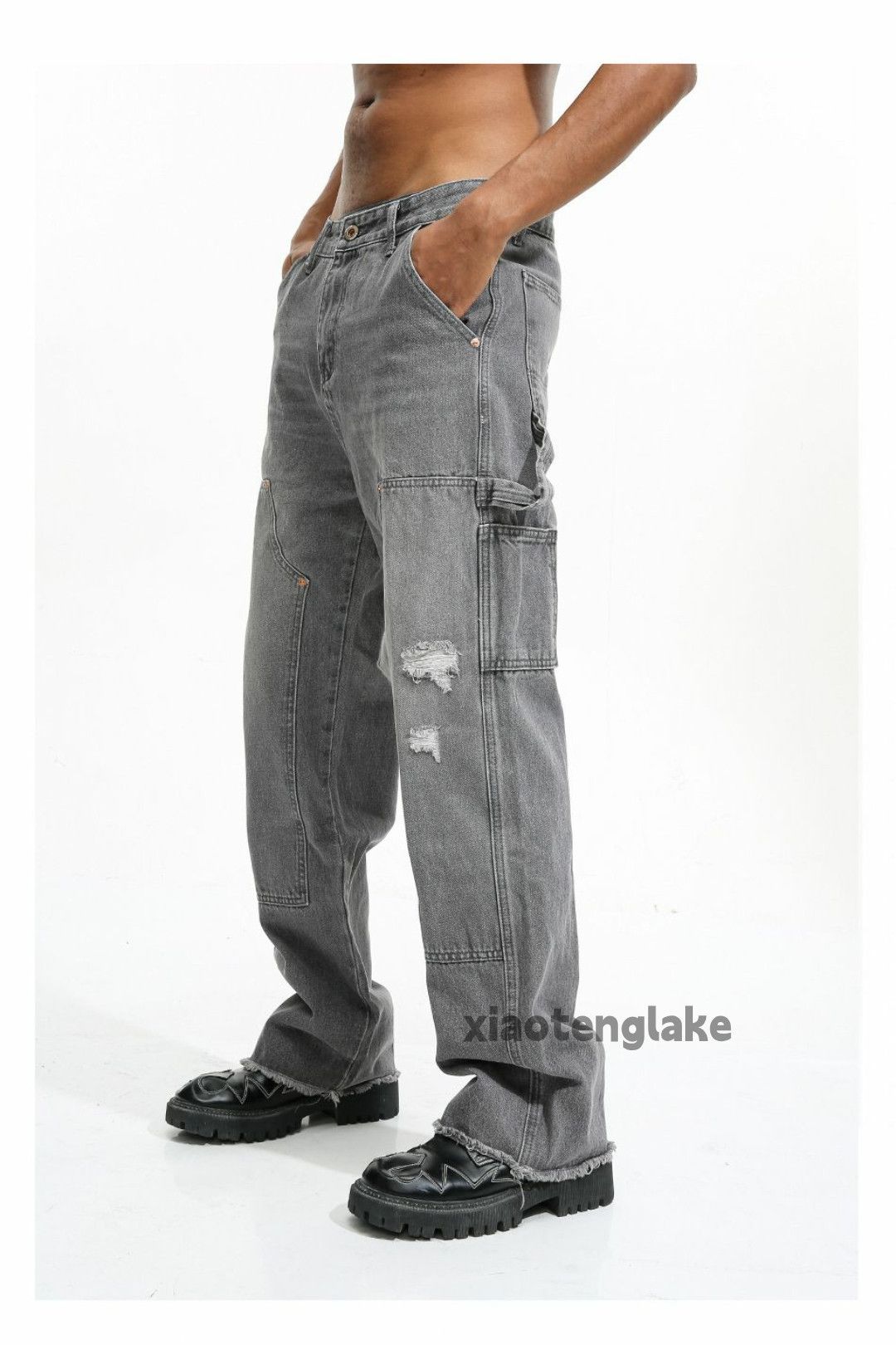 Jean × Vintage washed faded y2k skate hiphop carpenter jeans Size US 28 / EU 44 - 3 Thumbnail
