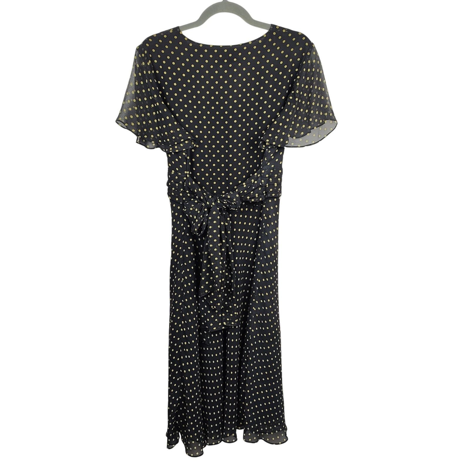 Adrianna Papell Vintage Adrianna Papell Silk Midi Dress Womens 16 Black Size XXL / US 16-18 / IT 52-54 - 7 Thumbnail