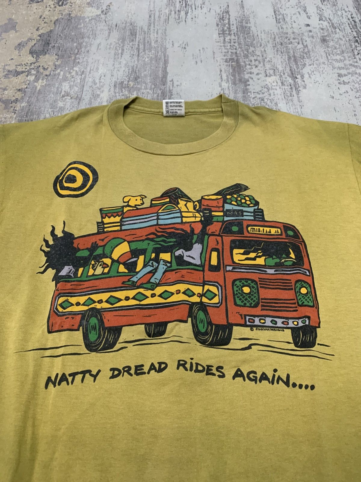 Vintage Trashed Sun Faded Vintage Cooya Reggae Rastafari T Shirt Size US XL / EU 56 / 4 - 2 Thumbnail