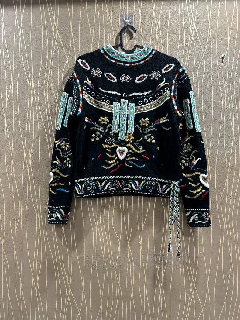 Dior Dior National style embroidered sweater Size XXS / US 00 / IT 34 - 1 Thumbnail