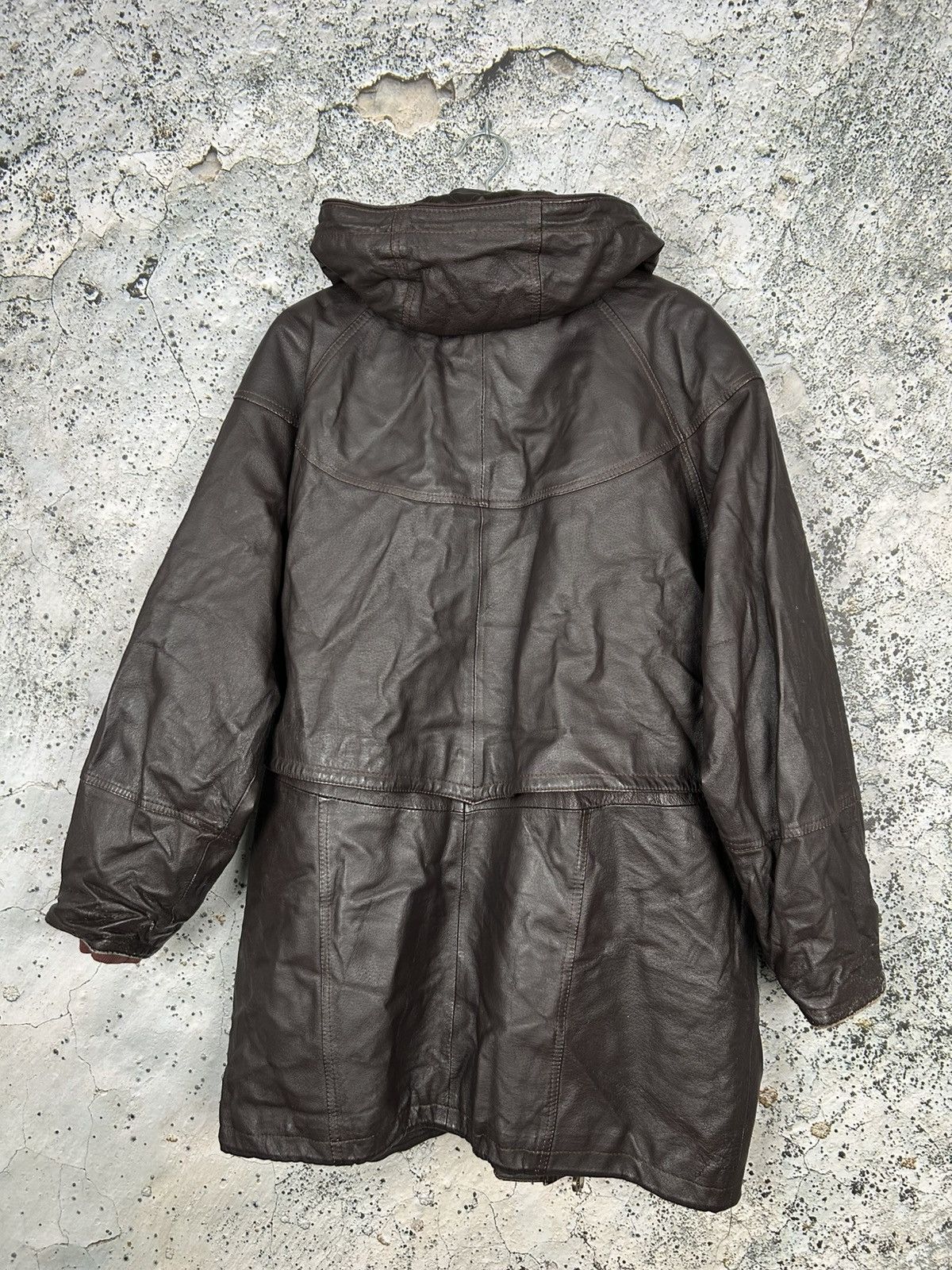 Genuine Leather Vintage Leather Jacket Parka Heavy Coat Avant Garde 90s Size US XL / EU 56 / 4 - 5 Thumbnail