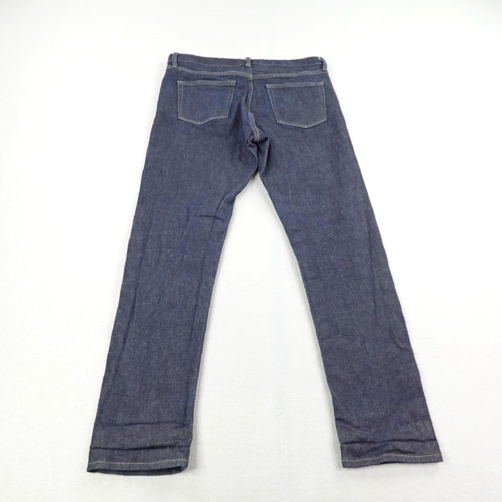 Uniqlo VINTAGE Uniqlo Jeans Mens 35x32 Blue Japanese Selvedge Denim Slim Straight Kaihara Size US 35 - 4 Thumbnail