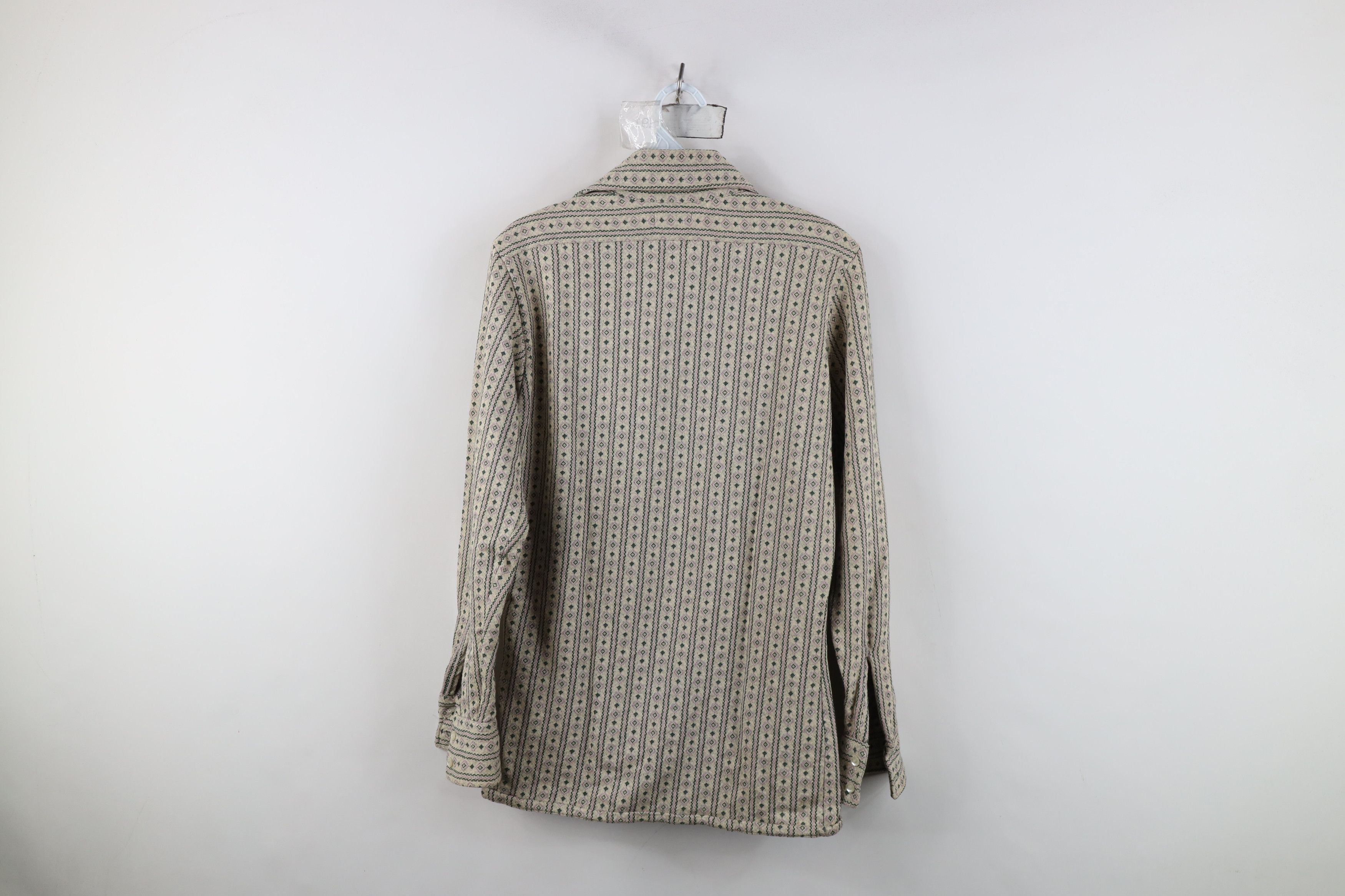 Vintage Vintage 60s 70s Streetwear Knit Collared Button Shirt Size US S / EU 44-46 / 1 - 8 Thumbnail