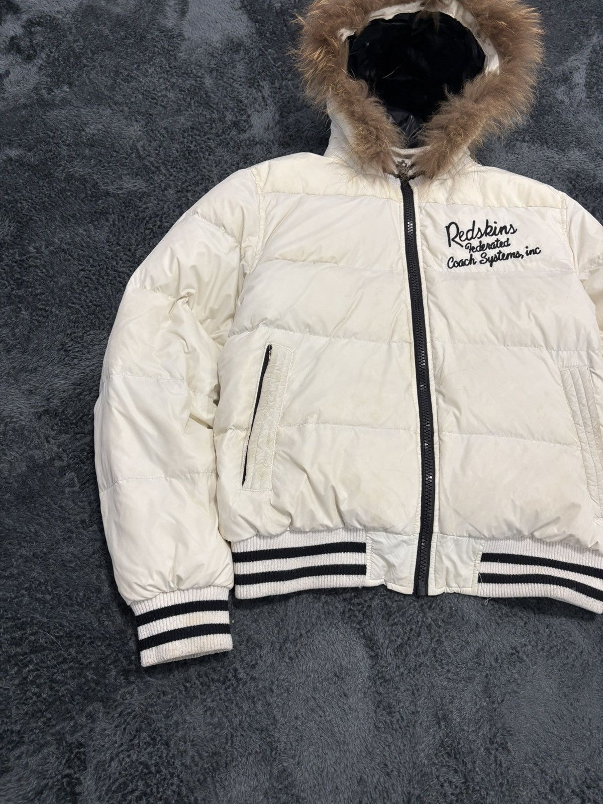 NFL Vintage Redskins Down Puffer Jacket with Fur Size US M / EU 48-50 / 2 - 3 Thumbnail