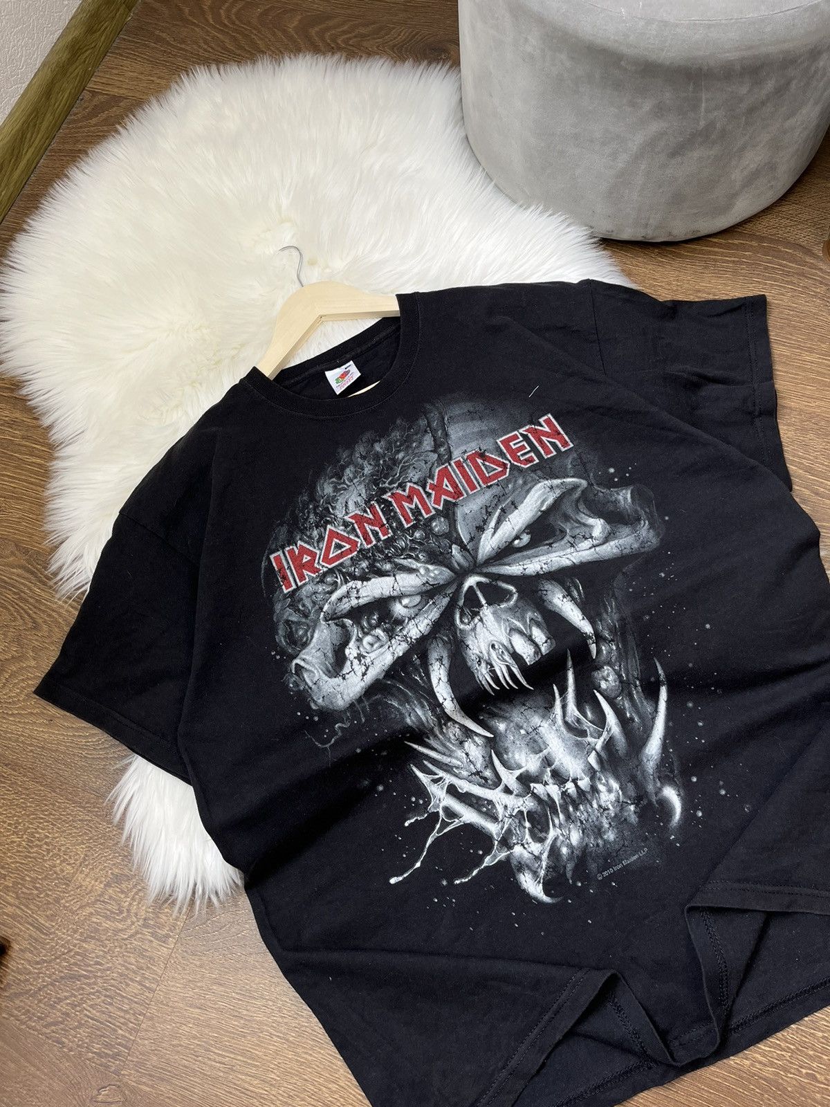 Band Tees × Iron Maiden × Vintage Vintage Y2K Iron Maiden Mens Powerslave Full Print Band Tee Size US XL / EU 56 / 4 - 7 Thumbnail
