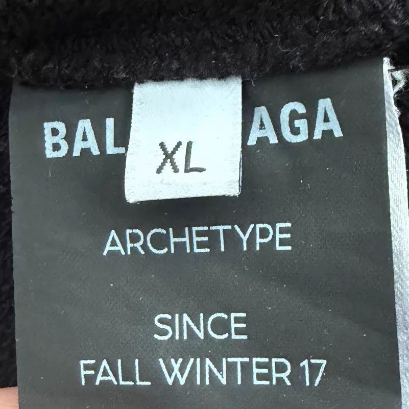 Balenciaga Balenciaga Black Hoodie XL Back Big Logo Size US XL / EU 56 / 4 - 4 Thumbnail