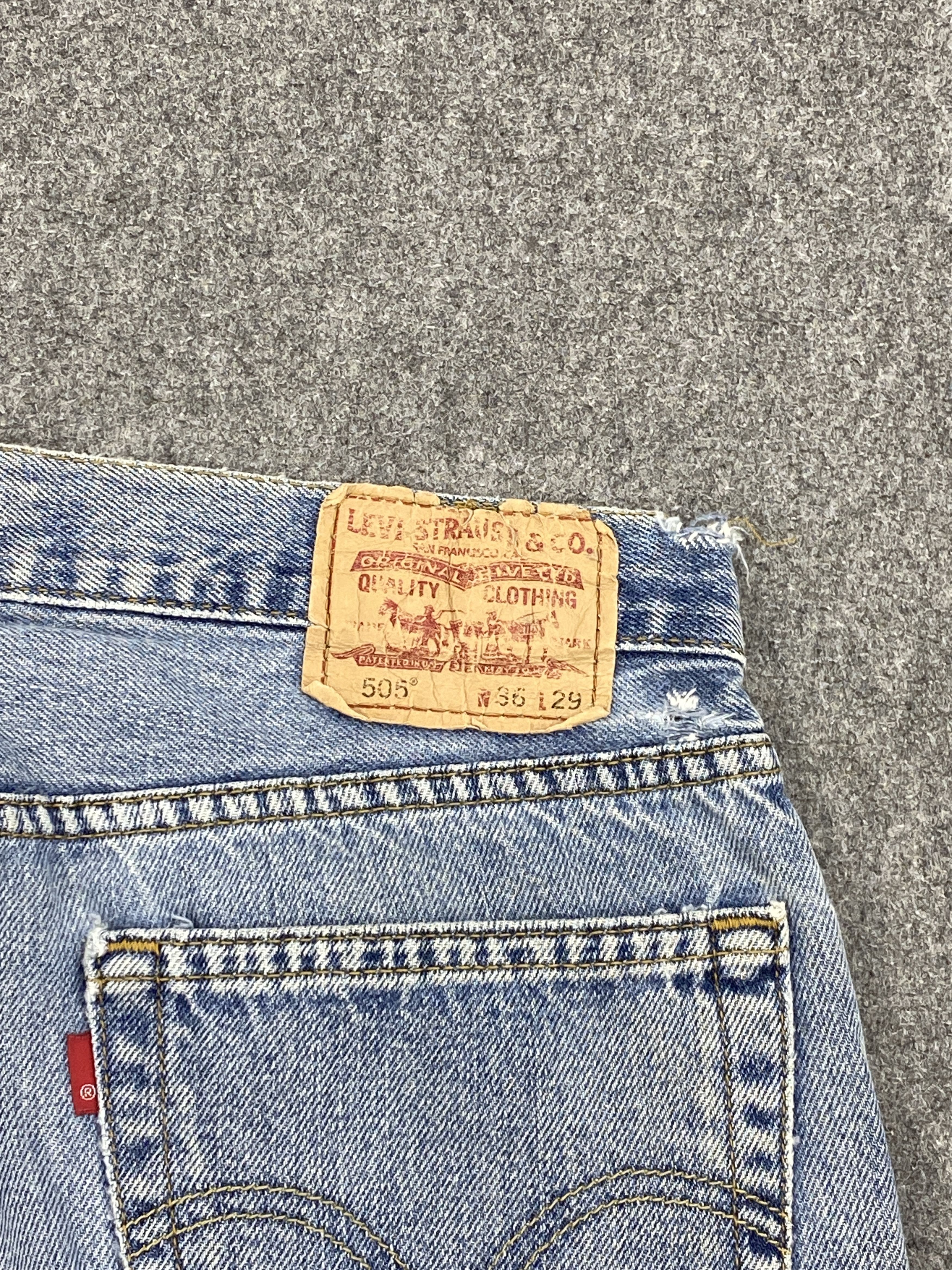 Levi's × Vintage Vintage Levis 505 Faded Blue Jeans DP2616 Size US 34 / EU 50 - 5 Thumbnail