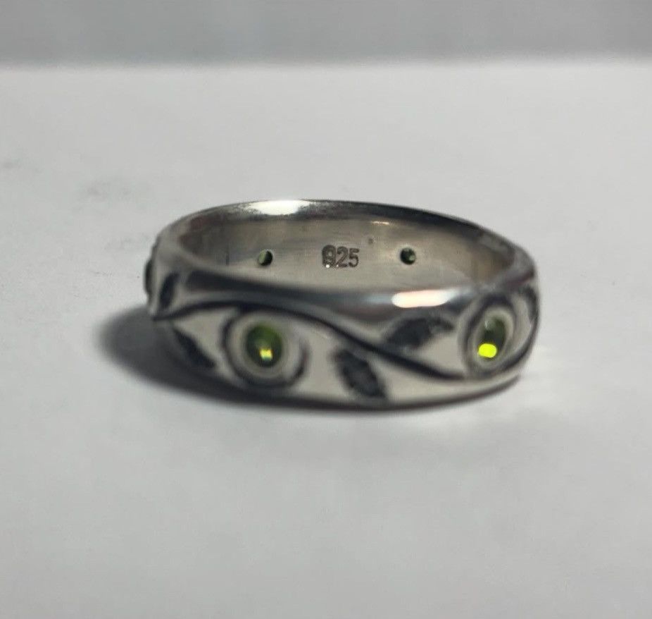 Handmade Size 7 1/4 engraved 3mm peridot ring Size ONE SIZE - 1 Thumbnail