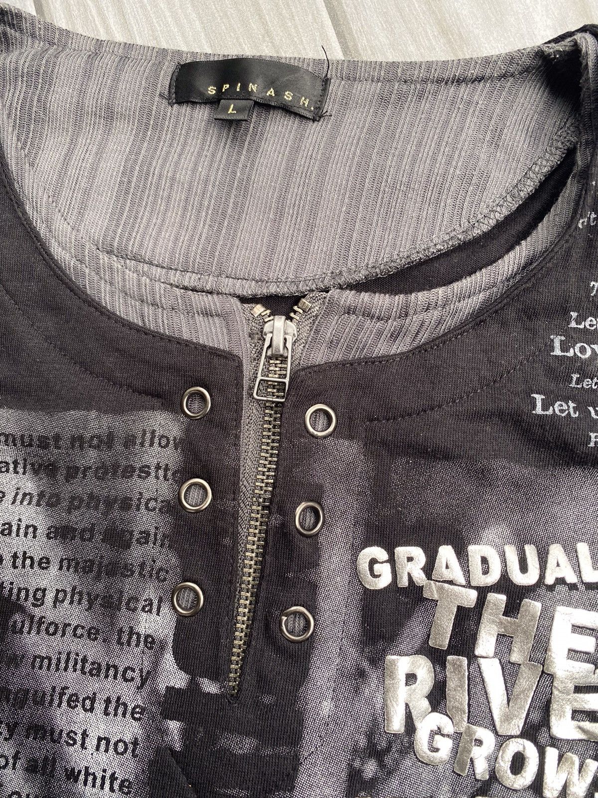 Japanese Brand 💸LAST DROP💸Vintage y2k spinash poem double layered tee Size US L / EU 52-54 / 3 - 7 Thumbnail