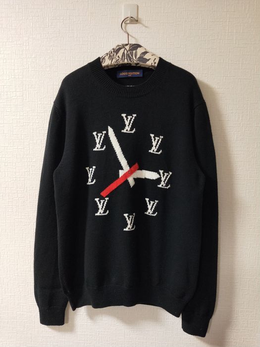 Louis Vuitton Intarsia Clock Logo Sweater Grailed