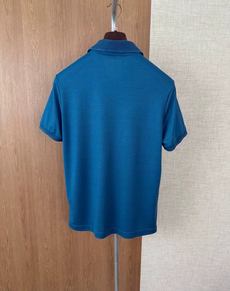 Loro Piana LORO PIANA Spring and summer knit cashmere short sleeve po Size US L / EU 52-54 / 3 - 8 Thumbnail