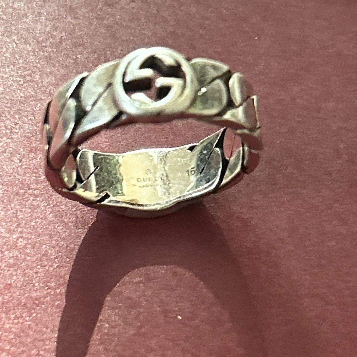 Gucci Gucci Sterling Silver Interlocking Ring Ag 925 678656 Size ONE SIZE - 7 Thumbnail