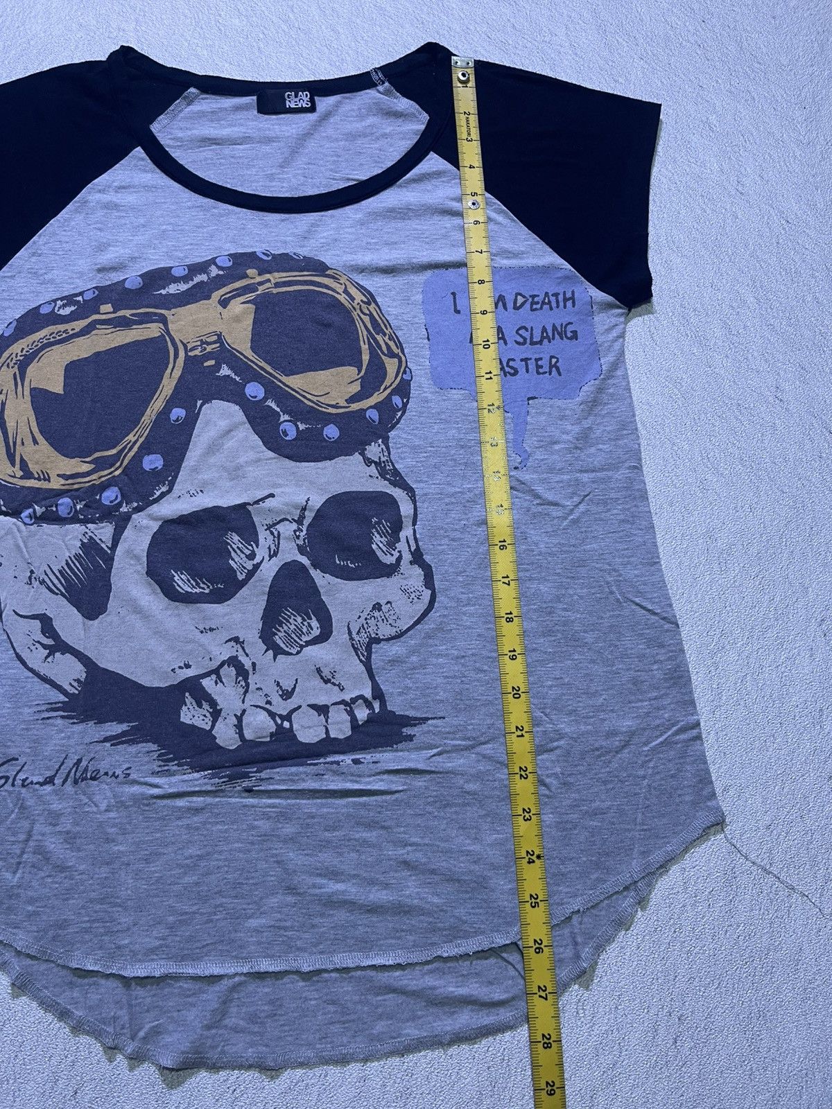 Hysteric Glamour Y2K GLAD NEWS short sleeve tshirt big skull motif Size M / US 6-8 / IT 42-44 - 7 Thumbnail