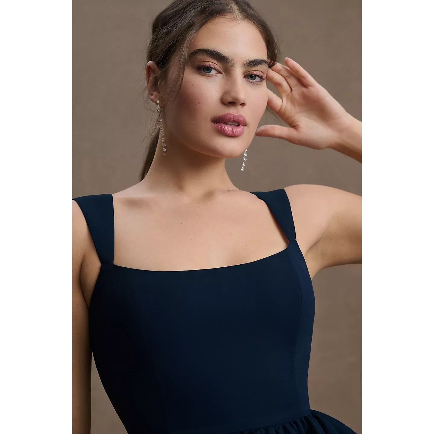 Anthropologie × Sachin & Babi Blaine Square-Neck Taffeta A-Line Midi Dress $268 US 8 Size M / US 6-8 / IT 42-44 - 2 Thumbnail