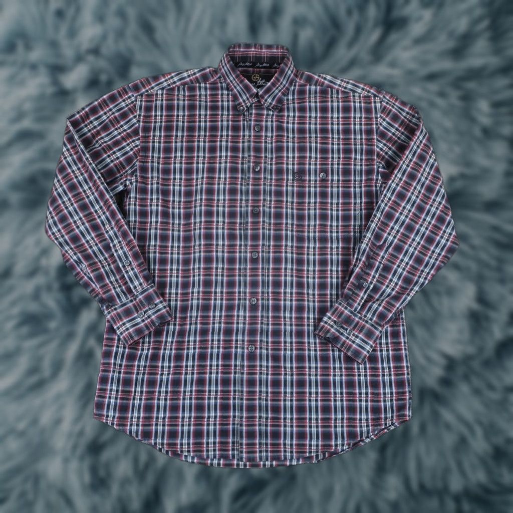 Wrangler George Strait Western Shirt Men S Black Maroon Plaid Cowboy Ranchwear Size US S / EU 44-46 / 1 - 1 Thumbnail
