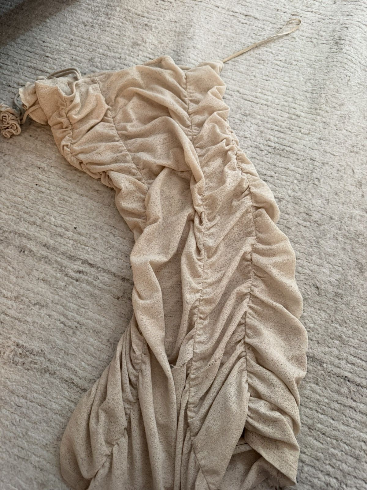 Other MNG ruched neutral mini dress Size XS / US 0-2 / IT 36-38 - 2 Thumbnail