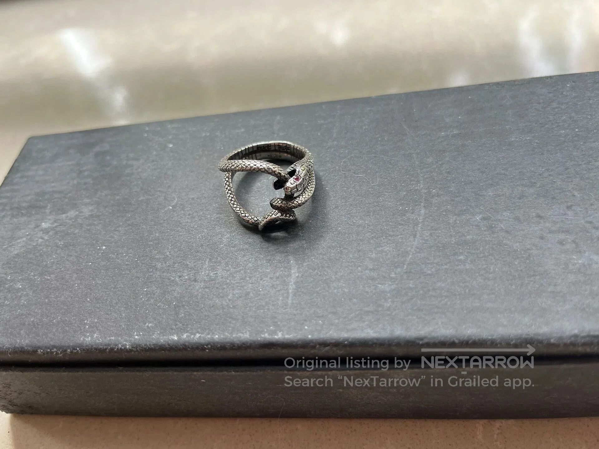 Japanese Brand Snake Link Ring from Blackboots. Size ONE SIZE - 2 Thumbnail