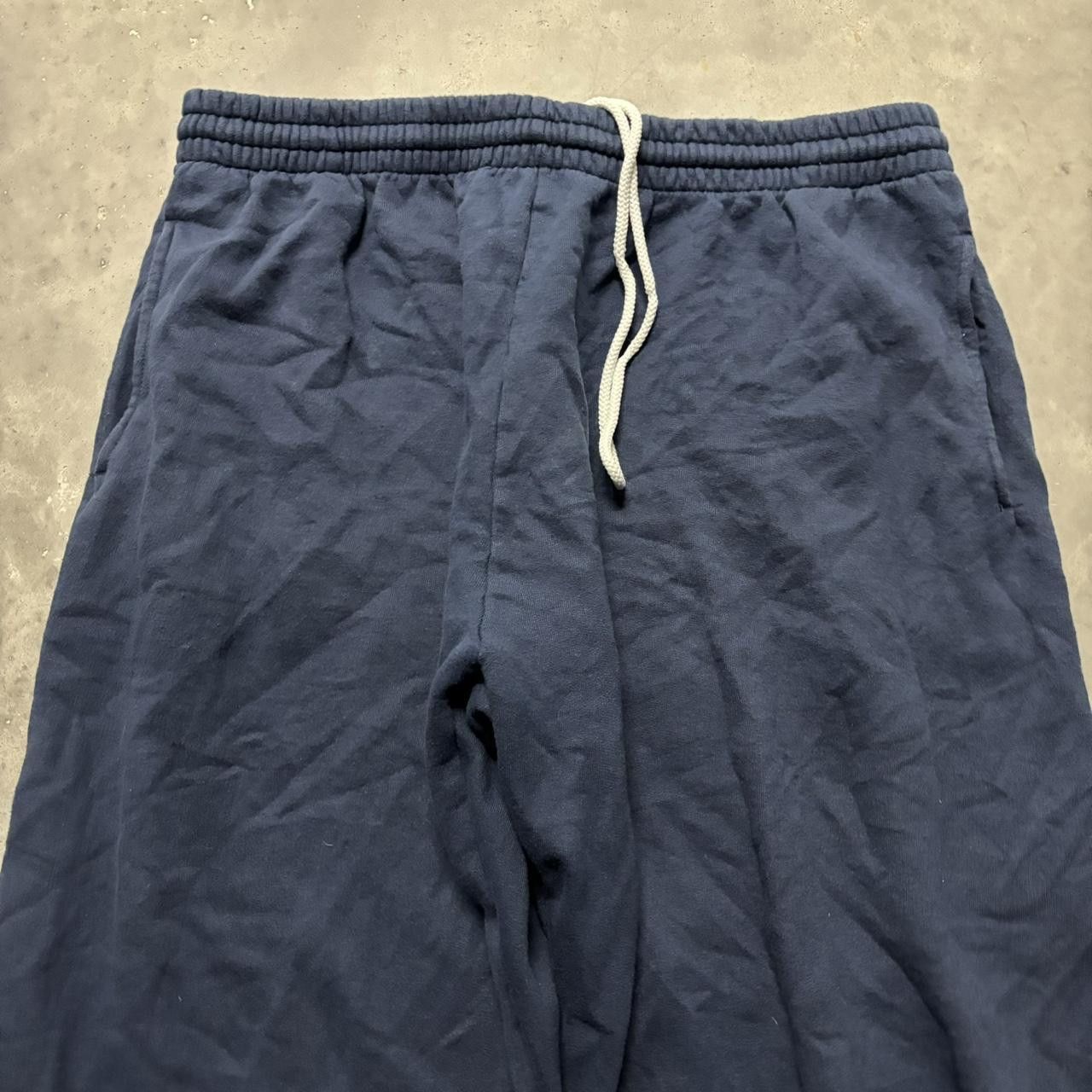 Japanese Brand × Vintage Crazy Vintage Y2K/2000s Navy Blue Skater Essential Sweatpants! Size US 32 / EU 48 - 4 Thumbnail