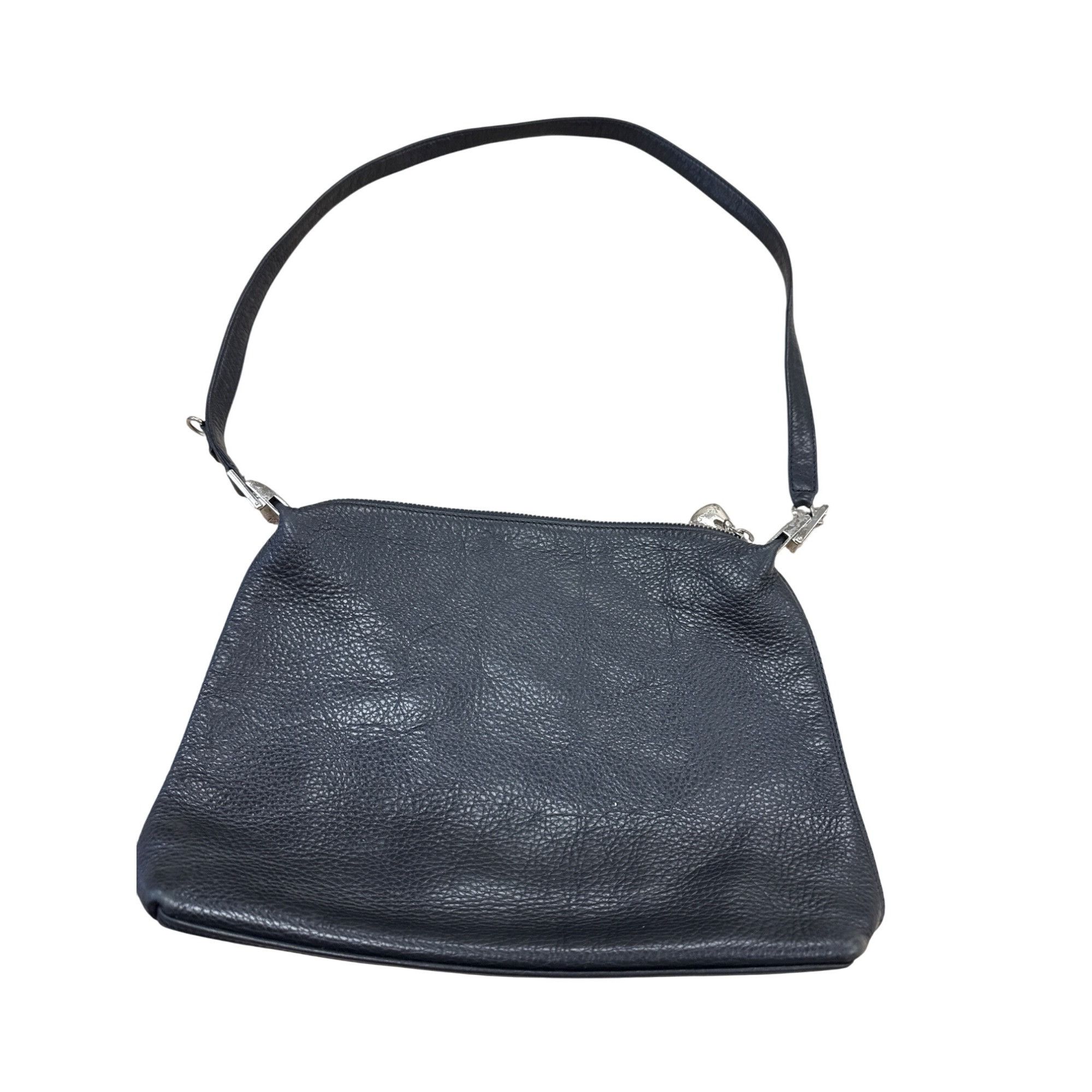 Monet Monet Womens Black Pebbled Leather Shoulder Bag 9x12 Inches Size ONE SIZE - 1 Thumbnail