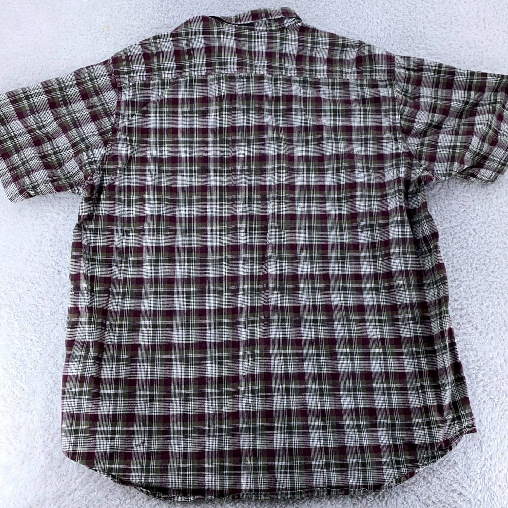 Carhartt Carhartt Shirt Mens XL Plaid Button-Down Short Sleeve Work Casual Green Size US XL / EU 56 / 4 - 4 Thumbnail