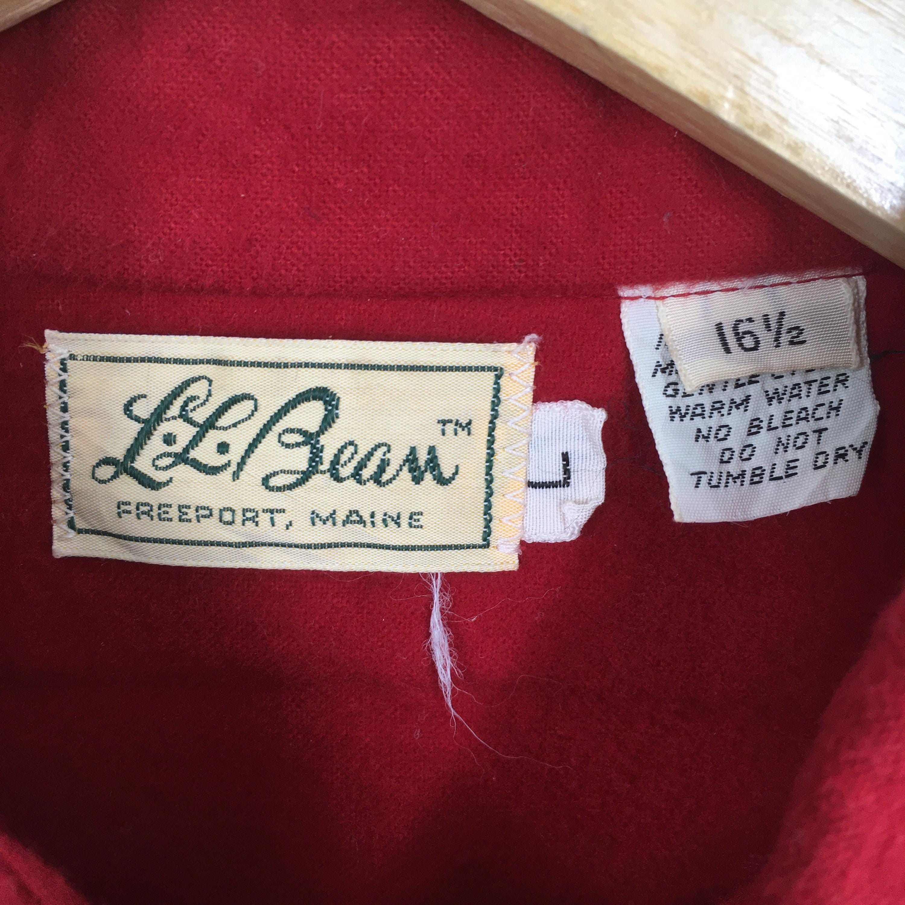 L.L. Bean × Vintage Vintage 1970's LL Bean Chamois Red Flannel Shirt Large Size US L / EU 52-54 / 3 - 5 Thumbnail