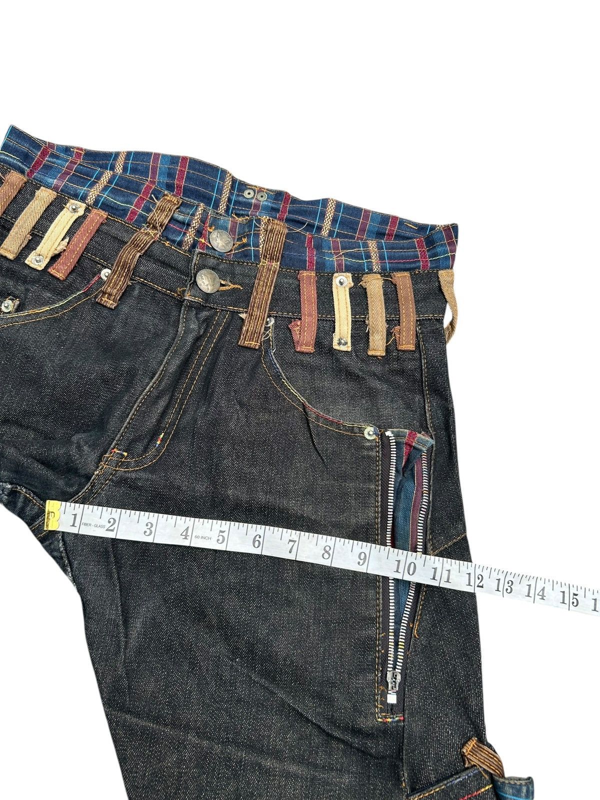 Japanese Brand × Kapital × Vintage Double Waist Japanese Punk Bondage Denim Jeans Size US 31 - 16 Thumbnail