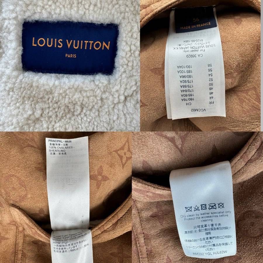 Louis Vuitton LOUIS VUITTON BROWN MONOGRAM SHEARLING JACKET Size US XXL / EU 58 / 5 - 3 Thumbnail
