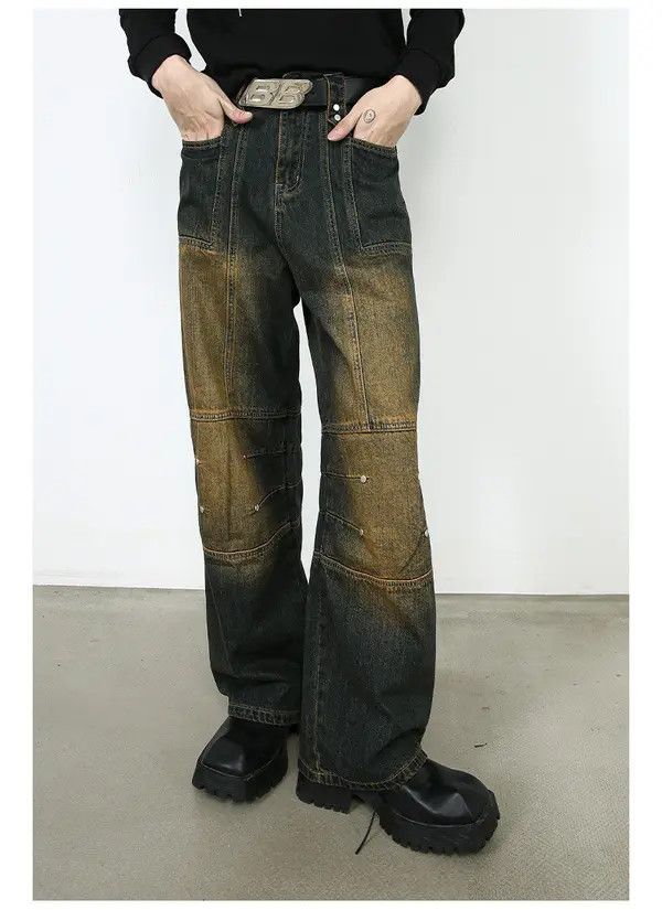 Japanese Brand Vintage washed distressed loose-fitting cargo jeans Size US 32 / EU 48 - 7 Thumbnail