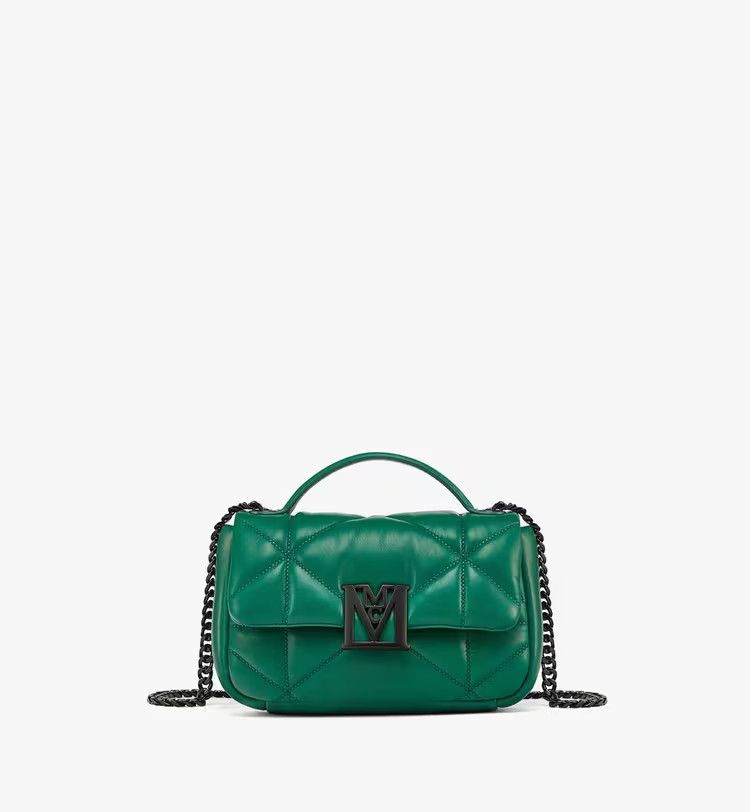MCM o1mt1gz0426 Size: OS / Travia Mini Satchel Bag in Green Size ONE SIZE - 1 Thumbnail