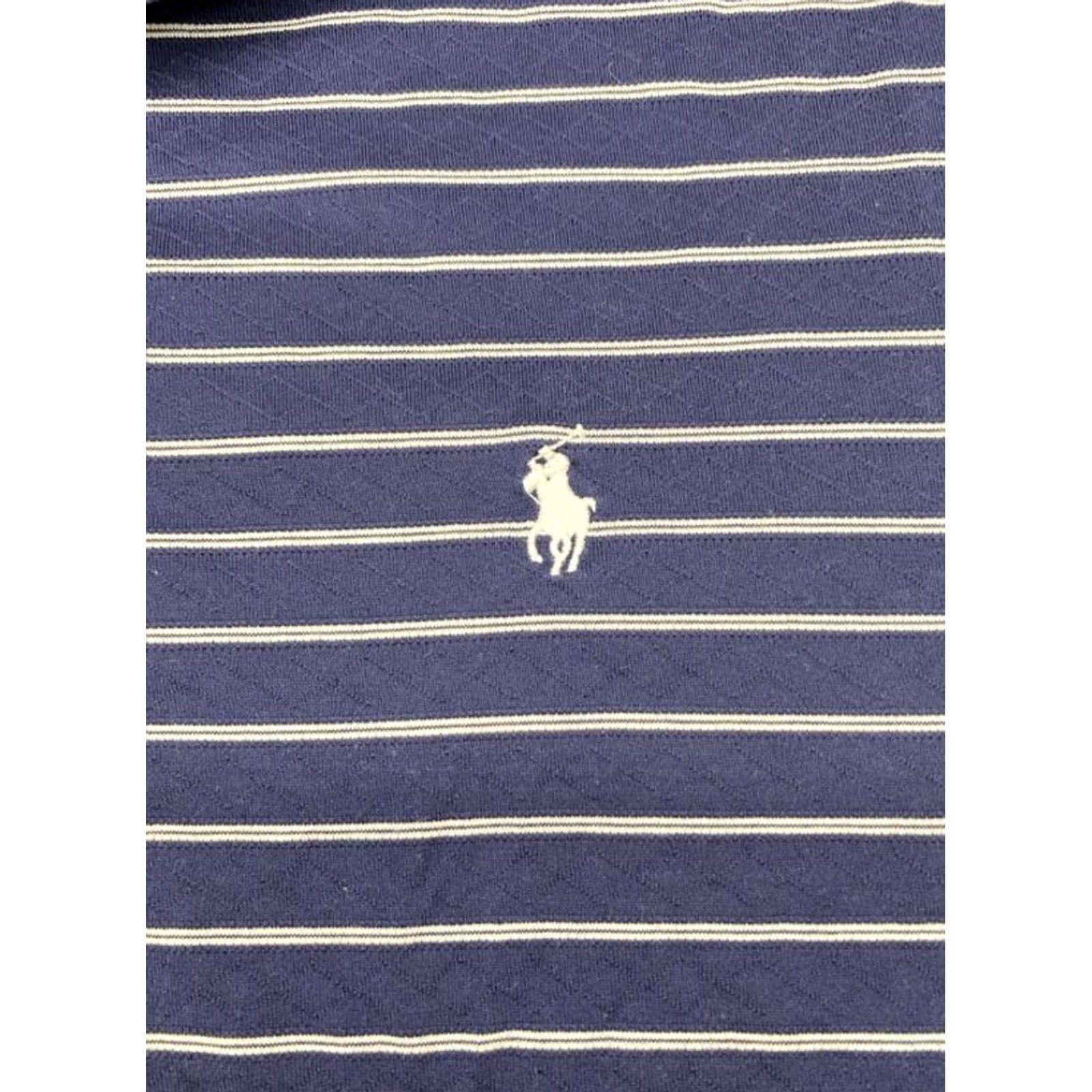 Polo Ralph Lauren Polo Golf Ralph Lauren Polo Shirt Mens XL Short Sleeve Blue White Striped Cotton Size US XL / EU 56 / 4 - 3 Thumbnail