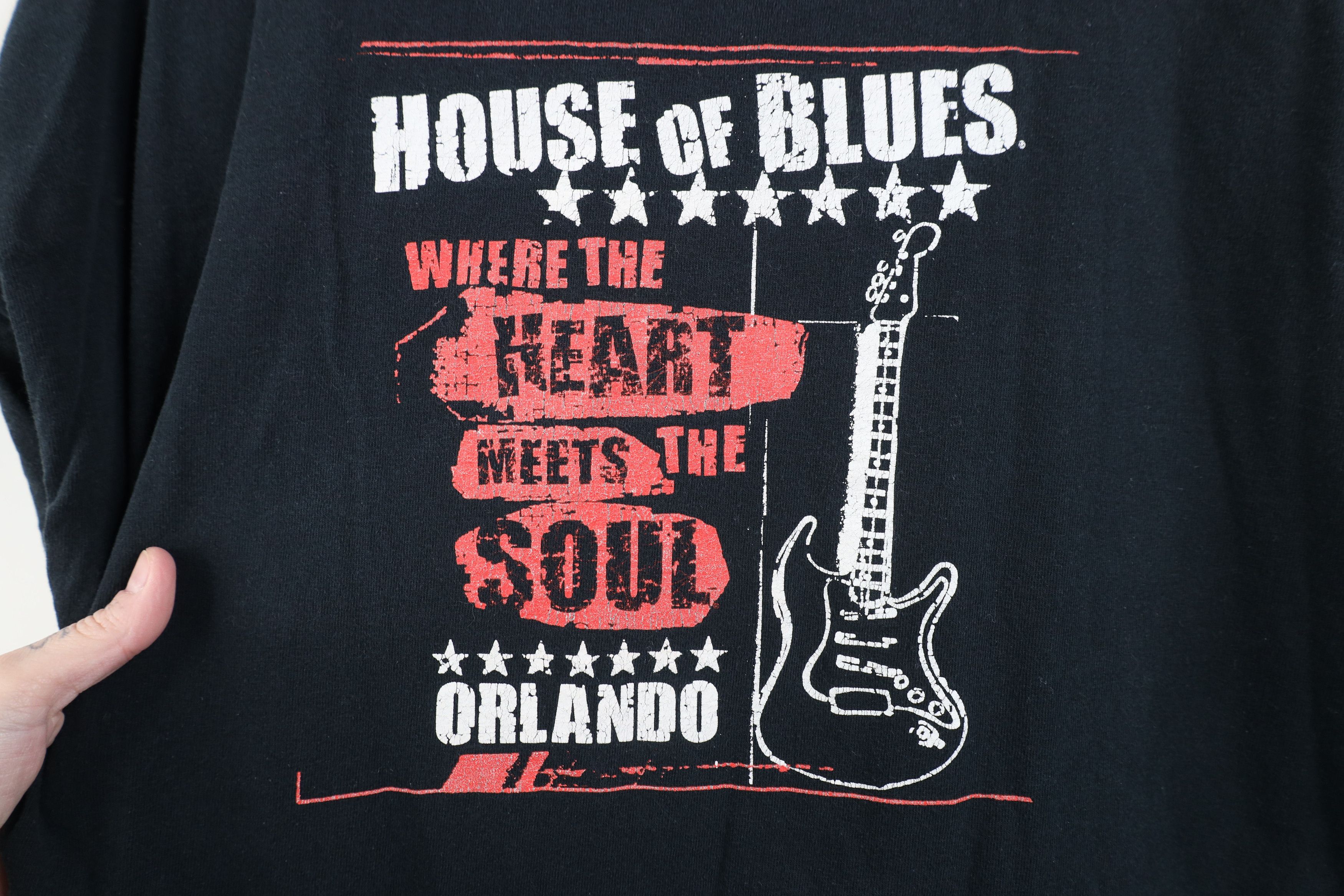 Vintage Vintage Y2K House of Blues Orlando Short Sleeve T-Shirt Size US XL / EU 56 / 4 - 11 Thumbnail