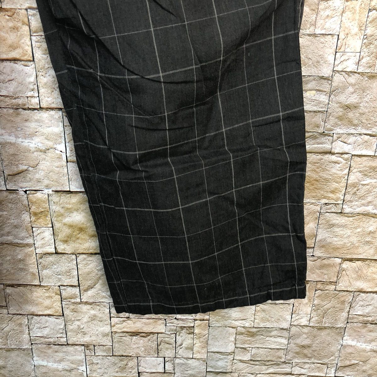Japanese Brand Cinema Black Checkred Cargo Multipocket Pants #A319 Size US 31 - 13 Thumbnail