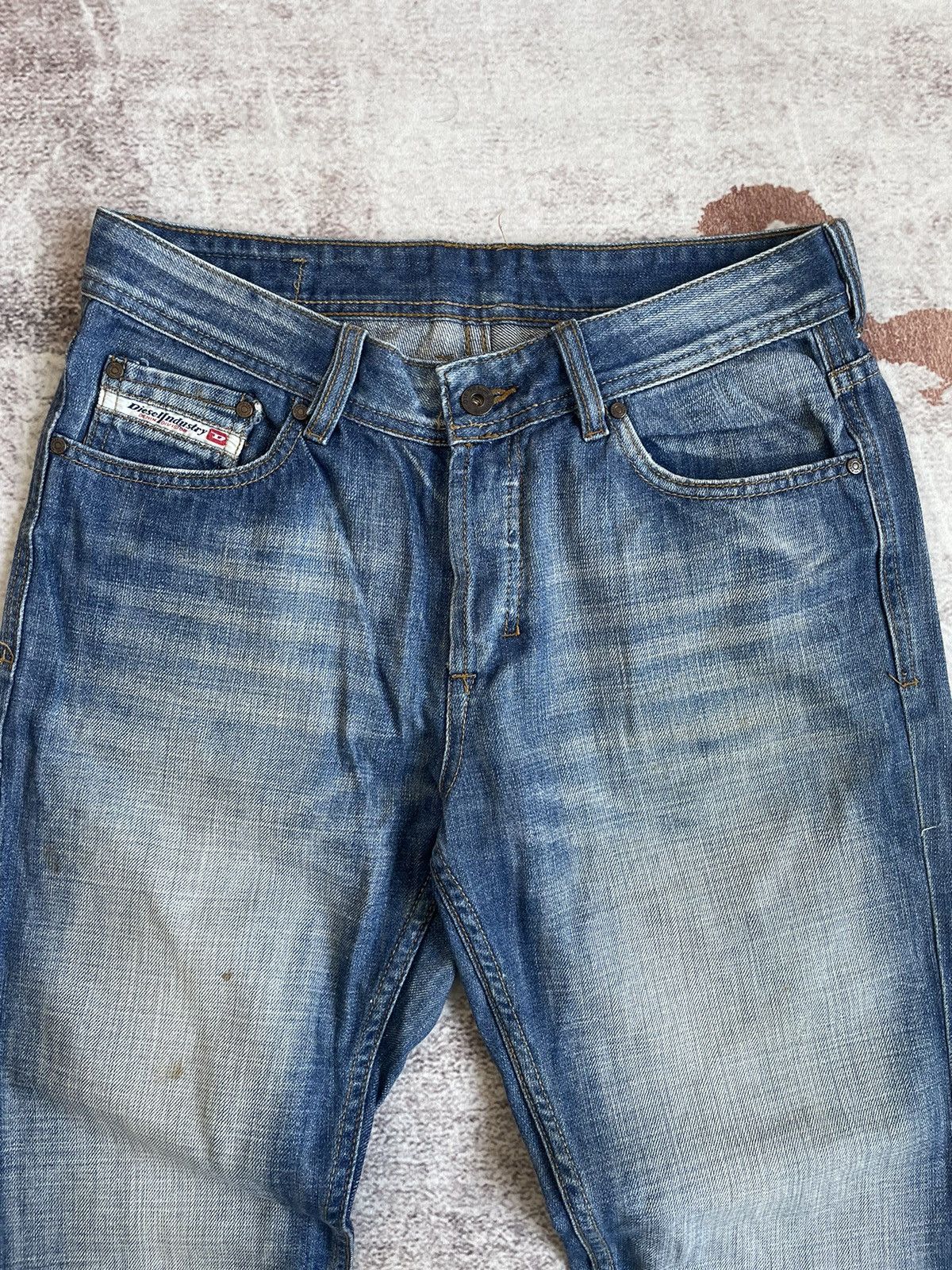 Diesel Black Gold Vintage Y2K Diesel Thrashed Flare Denim Pants Size US 31 - 3 Thumbnail
