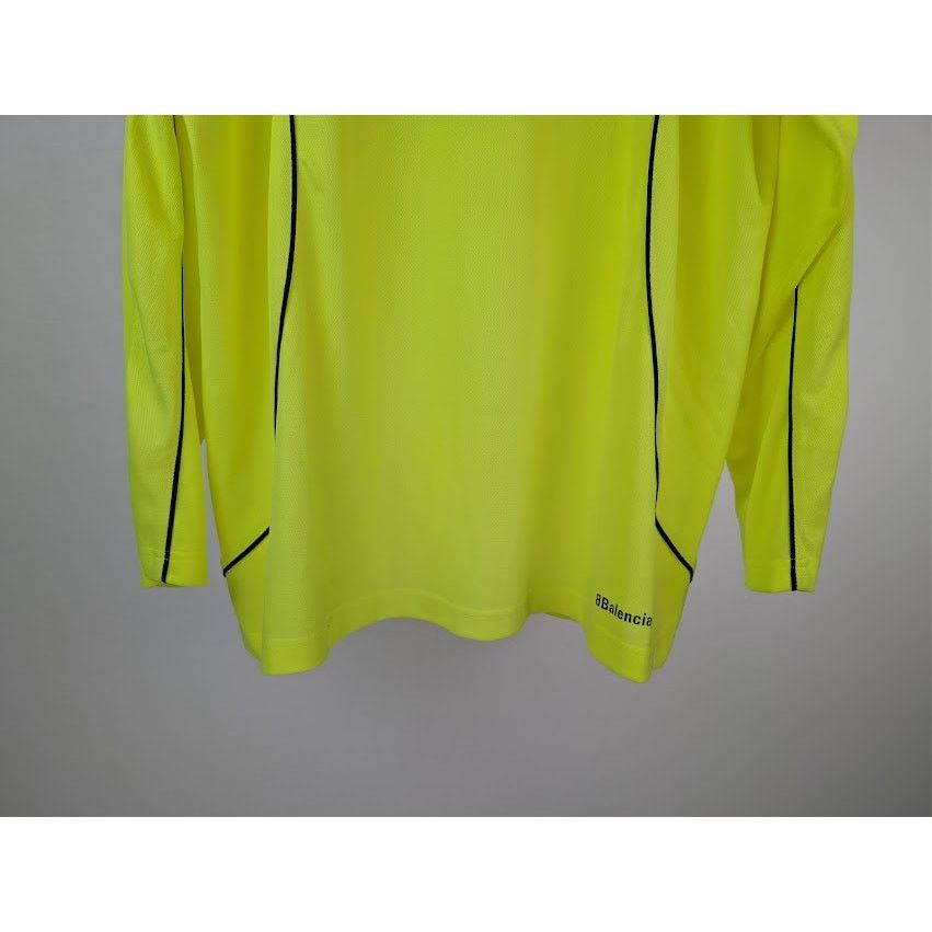 Balenciaga o1rshd1 Soccer Fluo Paris Tech Jersey T-Shirt in Fluo Yellow Size US L / EU 52-54 / 3 - 4 Thumbnail