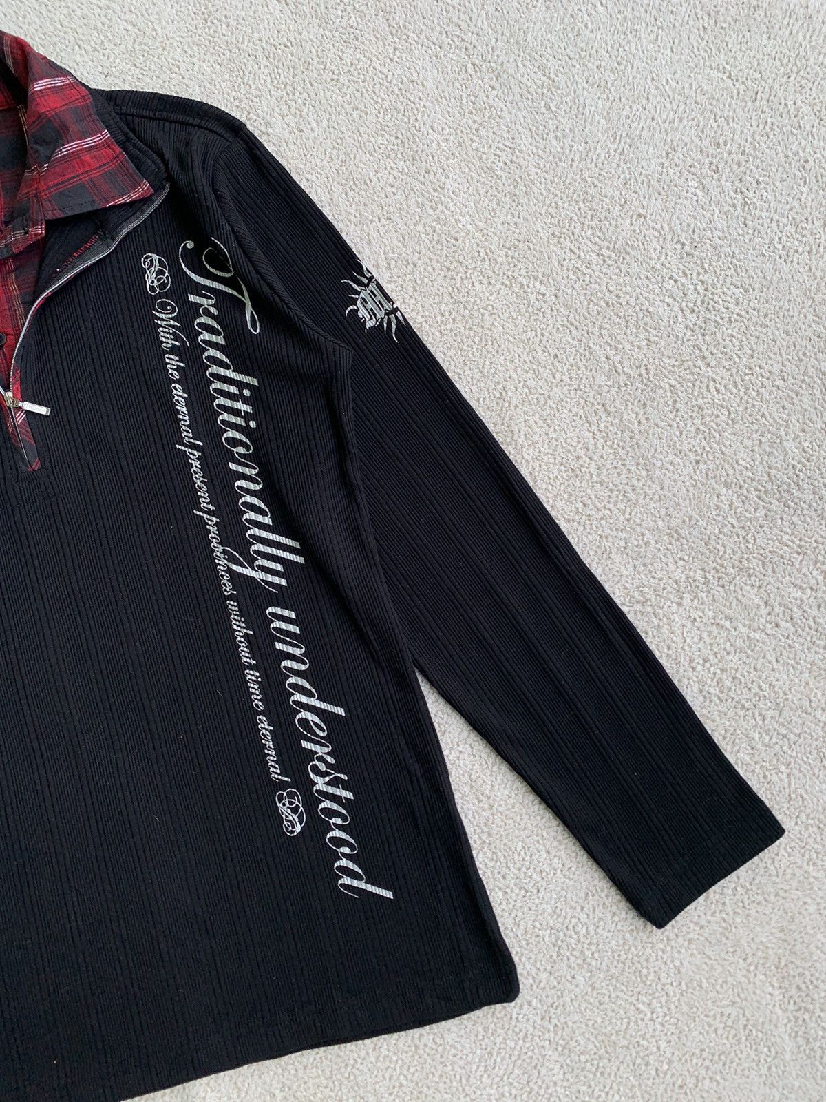 Japanese Brand Double Layer Poem Long Sleeve punk style Size US L / EU 52-54 / 3 - 4 Thumbnail