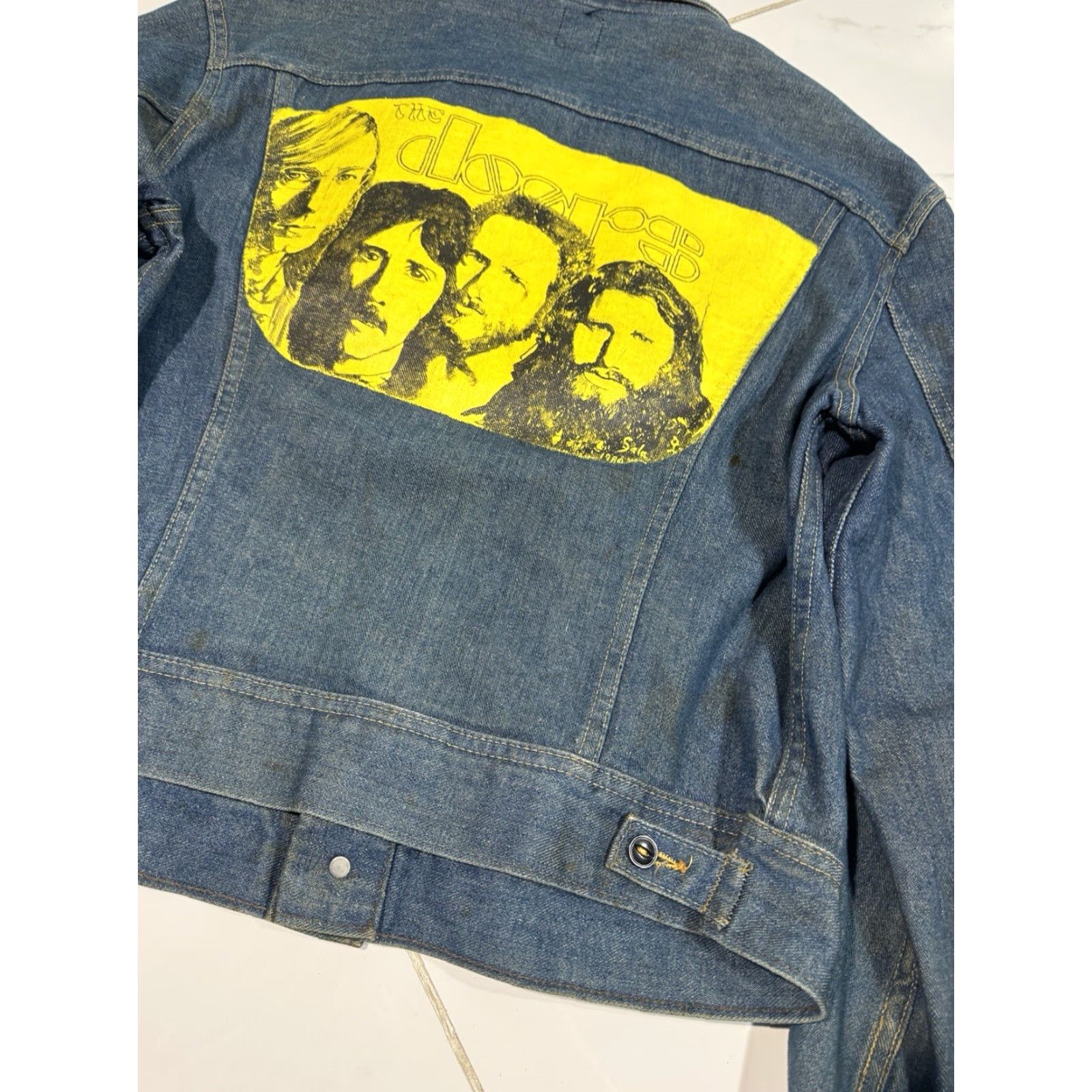 Lee VINTAGE Lee Denim Jacket M Hand-Painted The Doors Motorcycle Blue 1980s Men Mens Size M Size US M / EU 48-50 / 2 - 6 Thumbnail