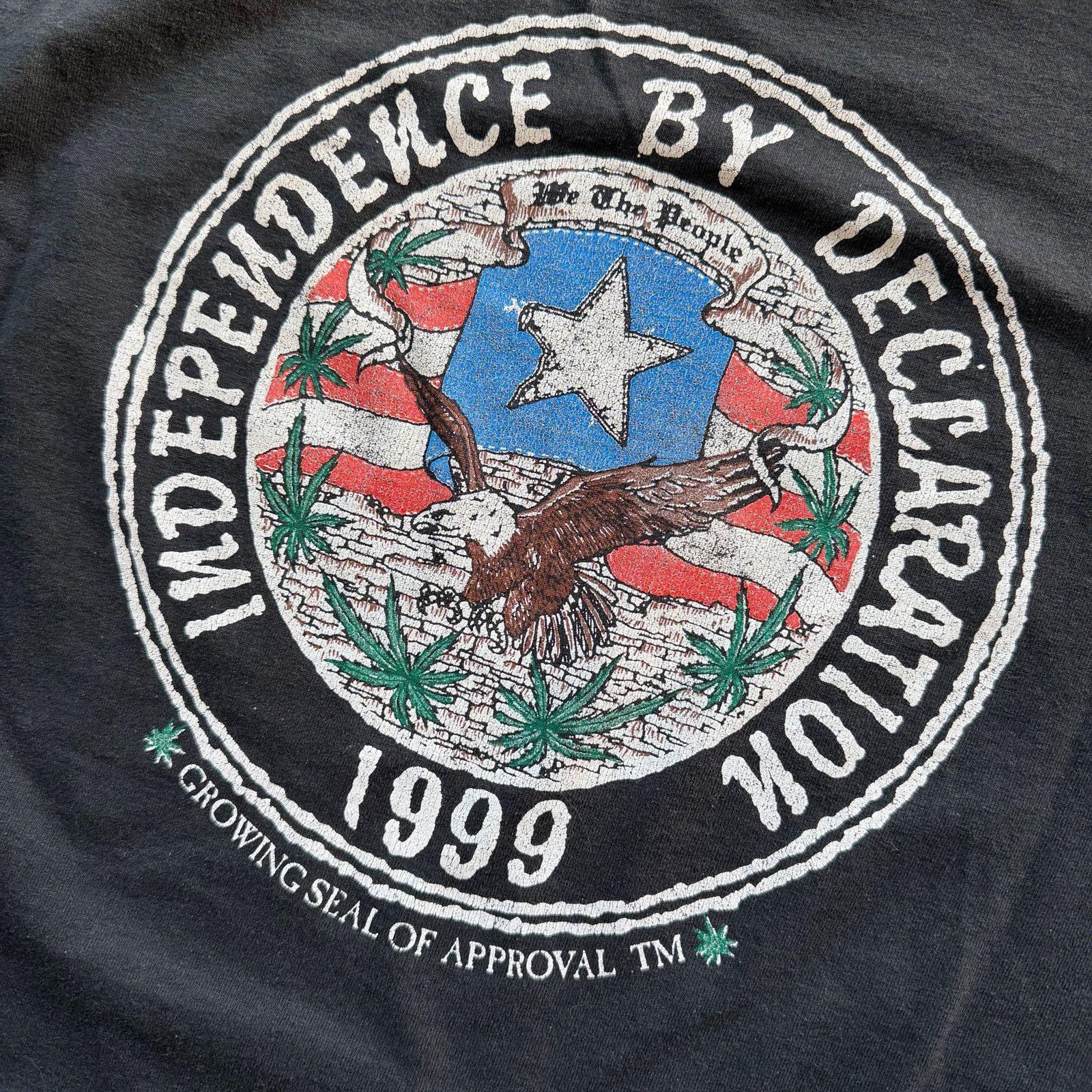 Fruit Of The Loom Vintage Harsh Marijuana Tee Size US XL / EU 56 / 4 - 4 Thumbnail