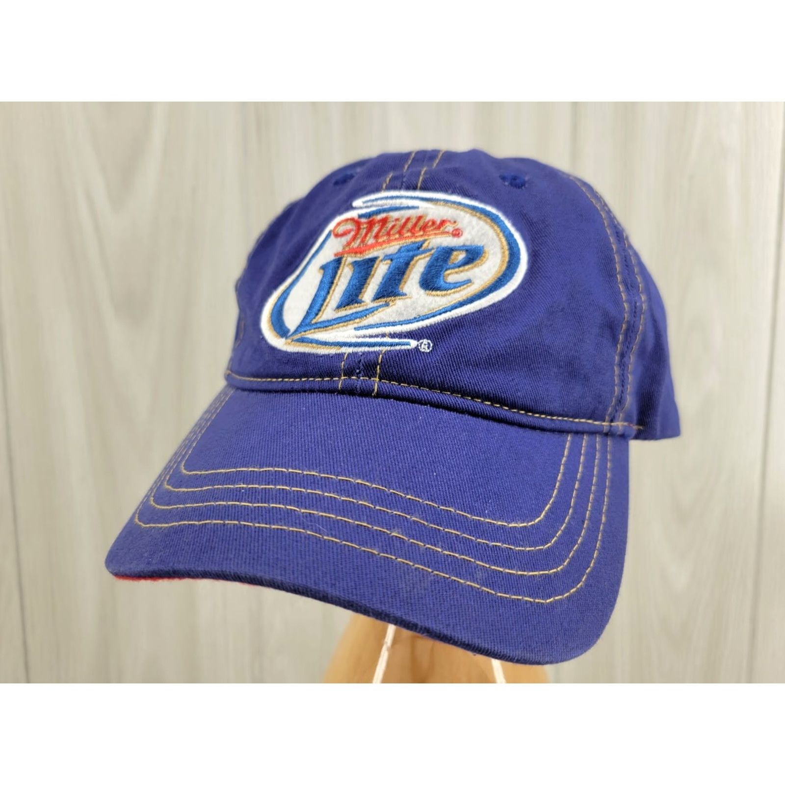 Vintage Miller Lite Baseball Cap Mens Blue Strapback Hat Logo Beer Bar Pub Embroidered Adjustable Lightweight Canvas Size ONE SIZE - 2 Thumbnail