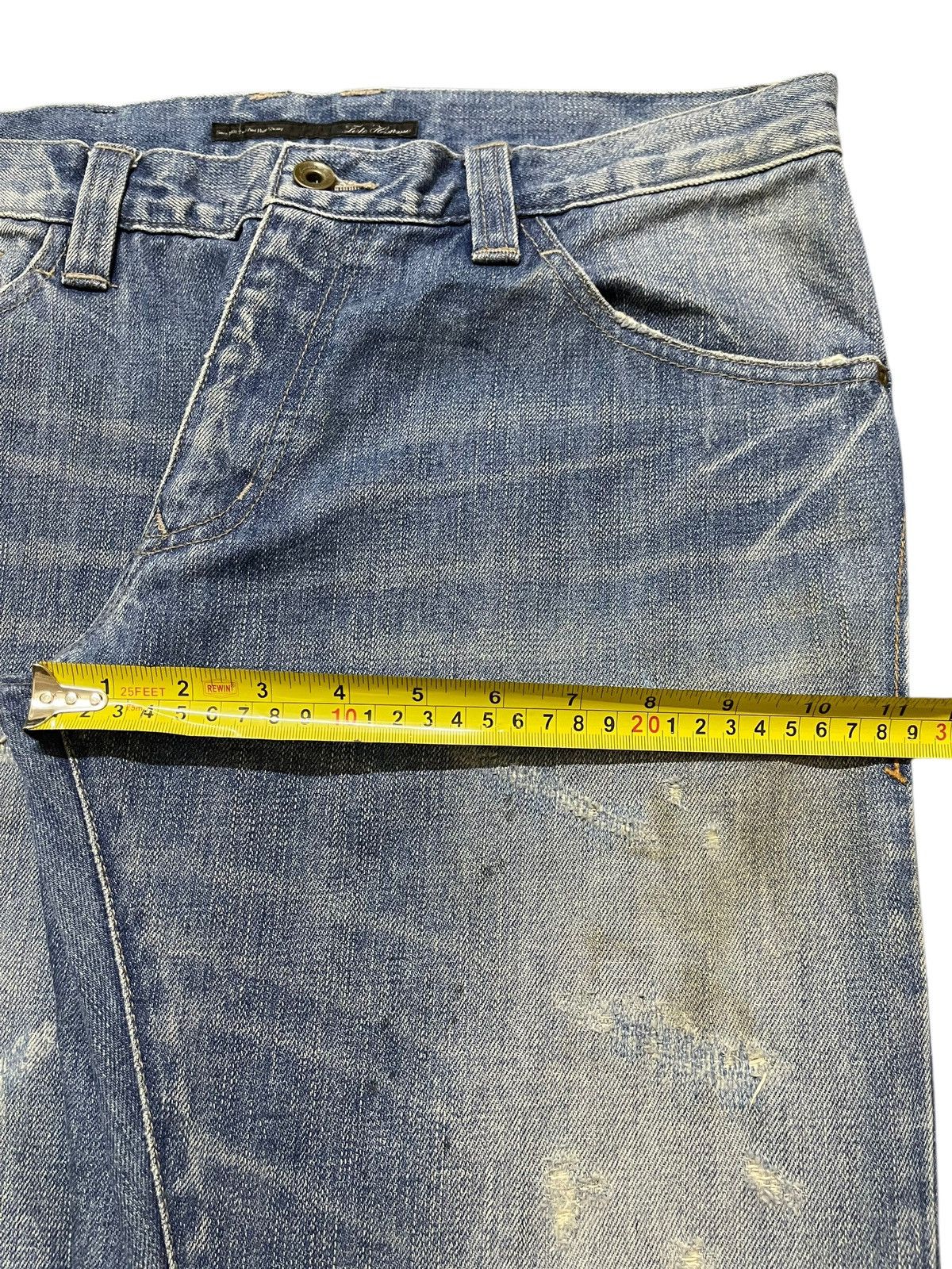 Issey Miyake Vintage Japan Tete Homme Mud Faded Wash Style Jeans Size US 34 / EU 50 - 16 Thumbnail