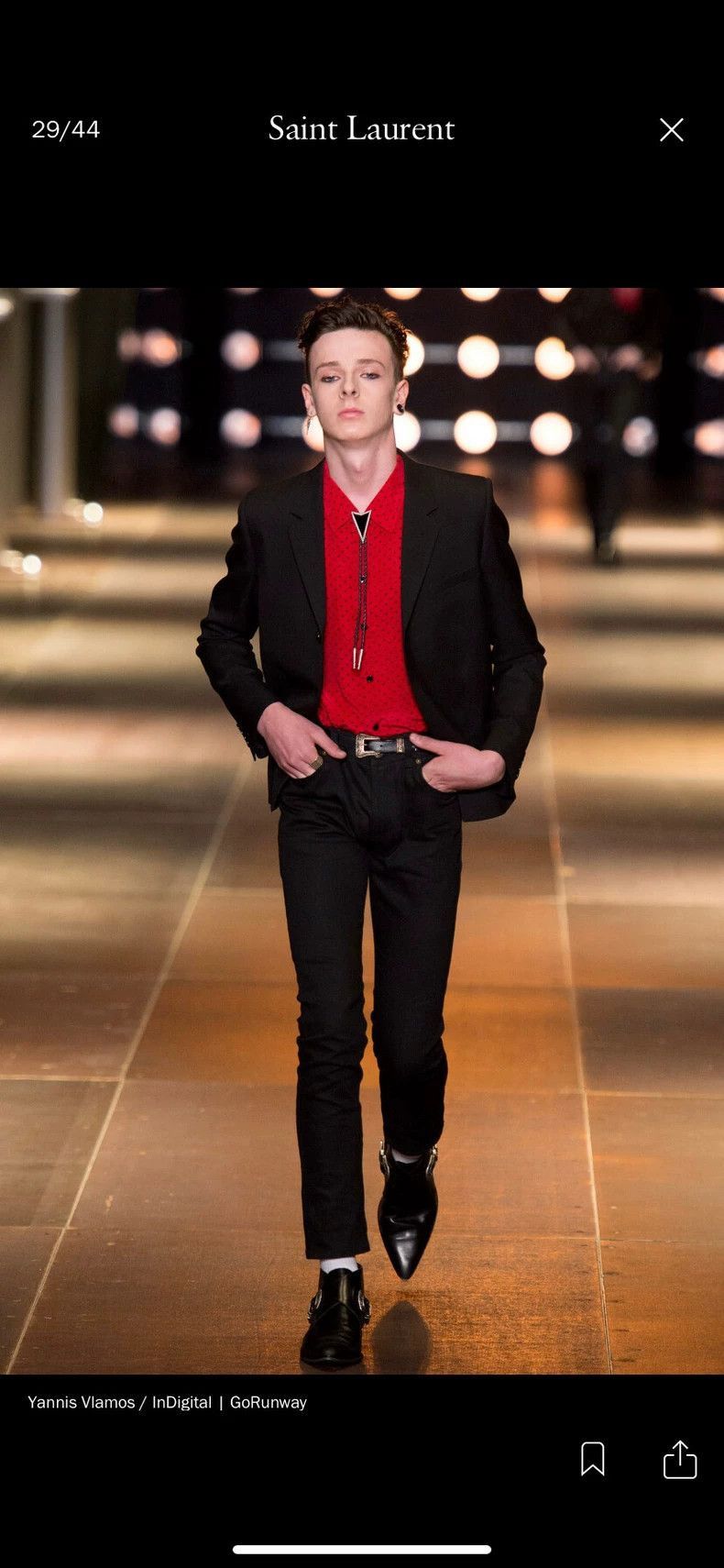Saint Laurent Paris Saint Laurent Paris SS14 red silk shirt-2506 Size US S / EU 44-46 / 1 - 7 Thumbnail