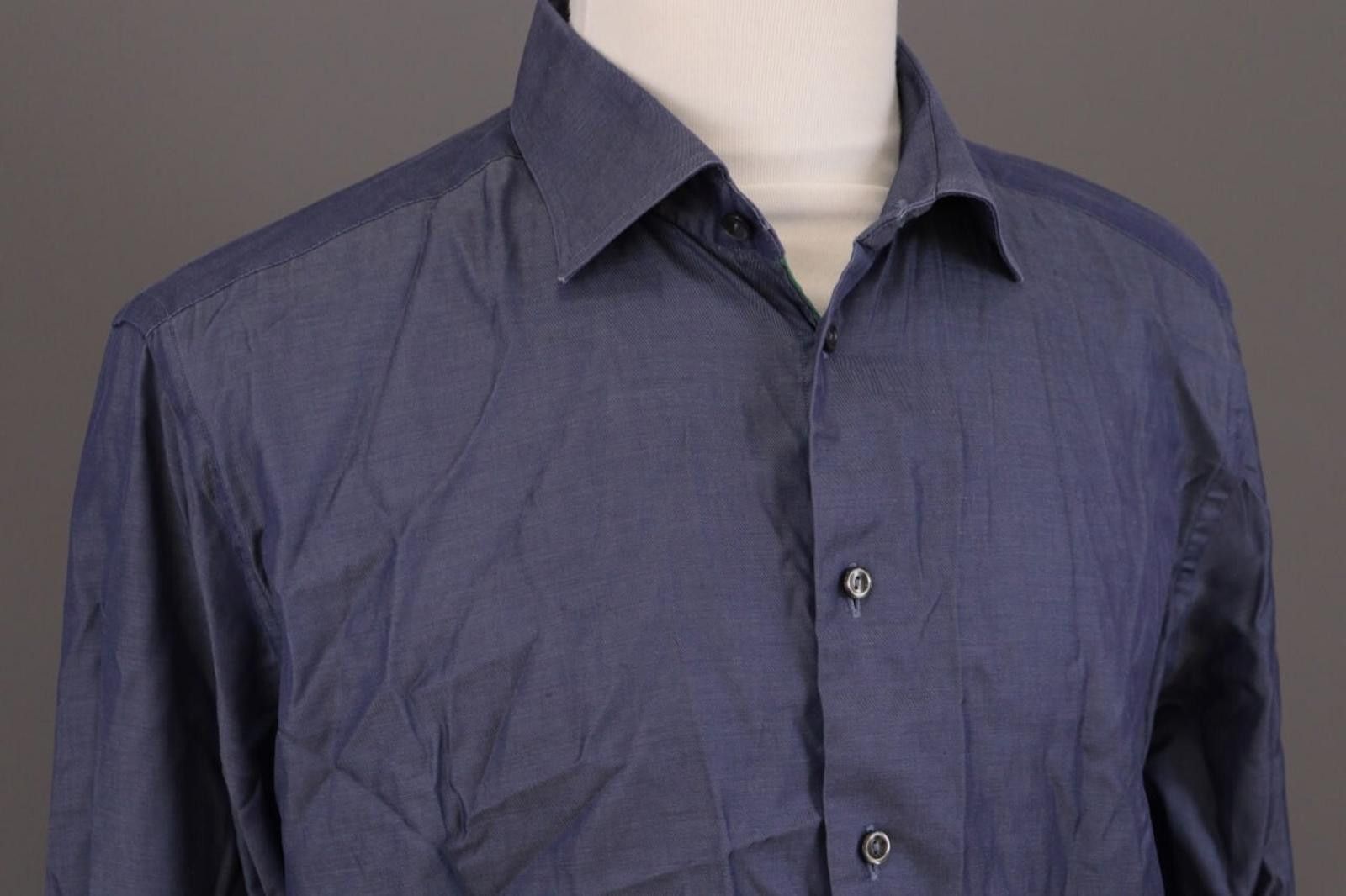 Eton Eton Contemporary Blue Signature Dress Shirt Size 46 / 18 Size US M / EU 48-50 / 2 - 7 Thumbnail