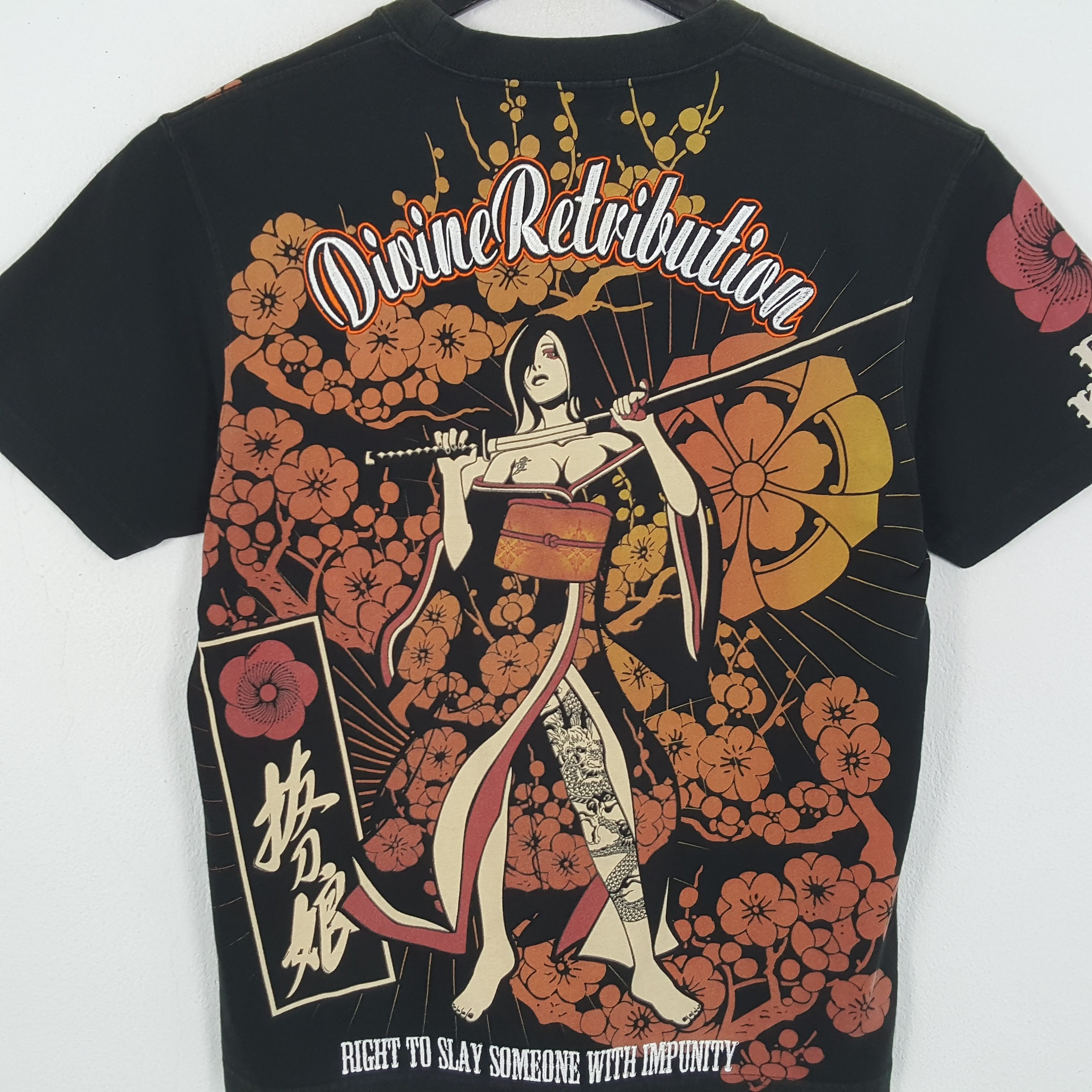 Japanese Brand × Vintage Karakuri Tamashi DIVINE RETRIBUTION Japanese Style Tshirt Size US M / EU 48-50 / 2 - 2 Thumbnail