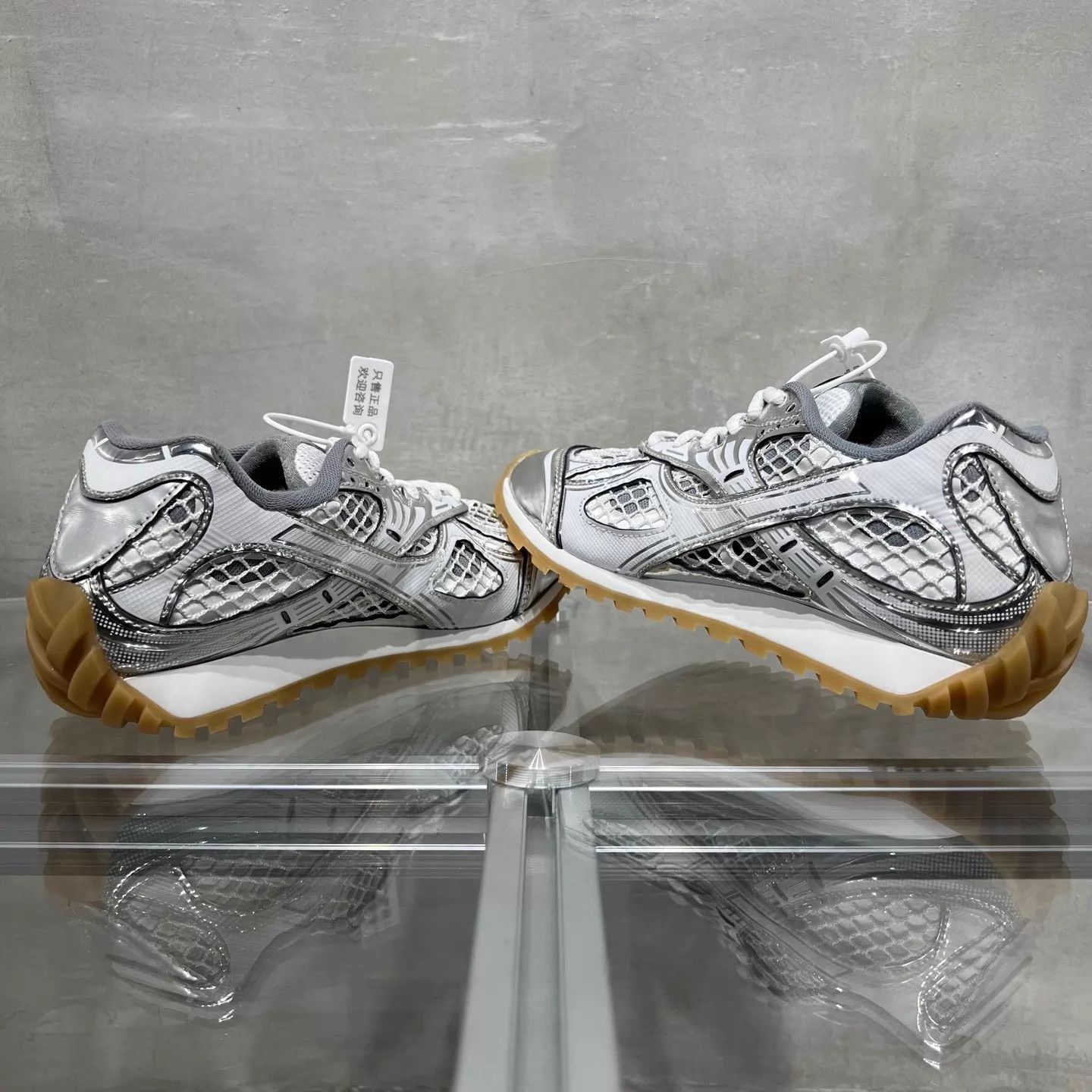 Bottega Veneta Bottega Veneta Orbit Silver 37 Sneakers Size US 6.5 / IT 36.5 - 5 Thumbnail