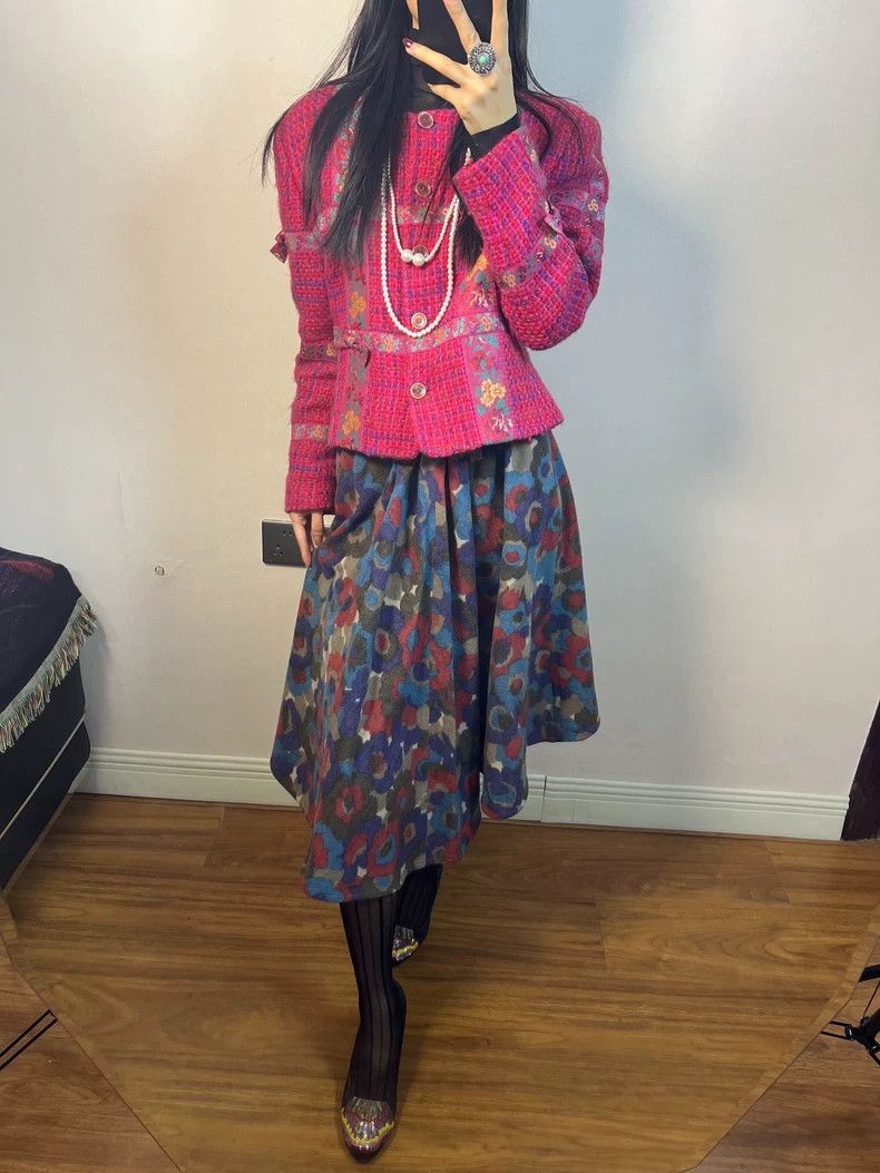 Kenzo KENZO Pure wool bow-tie embroidered flowers coat Size S / US 4 / IT 40 - 9 Thumbnail