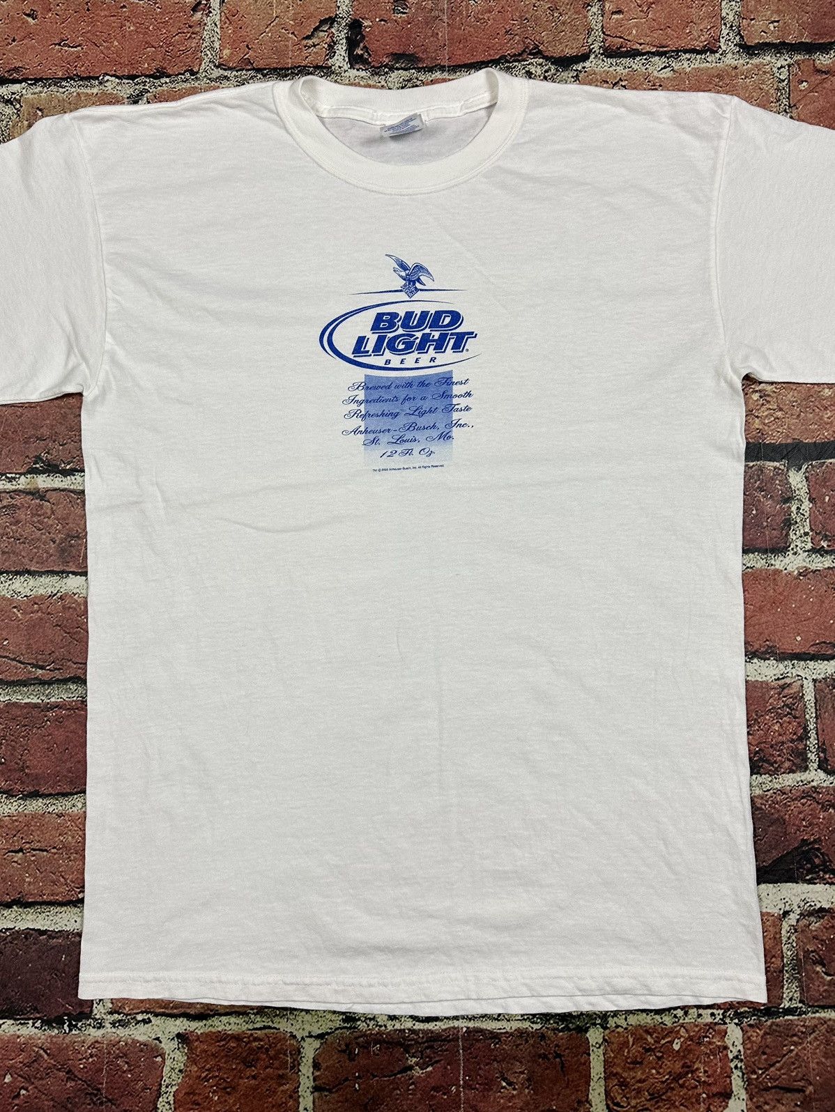 Budweiser Vintage BUD LIGHT Beer Promo T Shirt 2005 Y2K Anheuser Busch Size US L / EU 52-54 / 3 - 2 Thumbnail