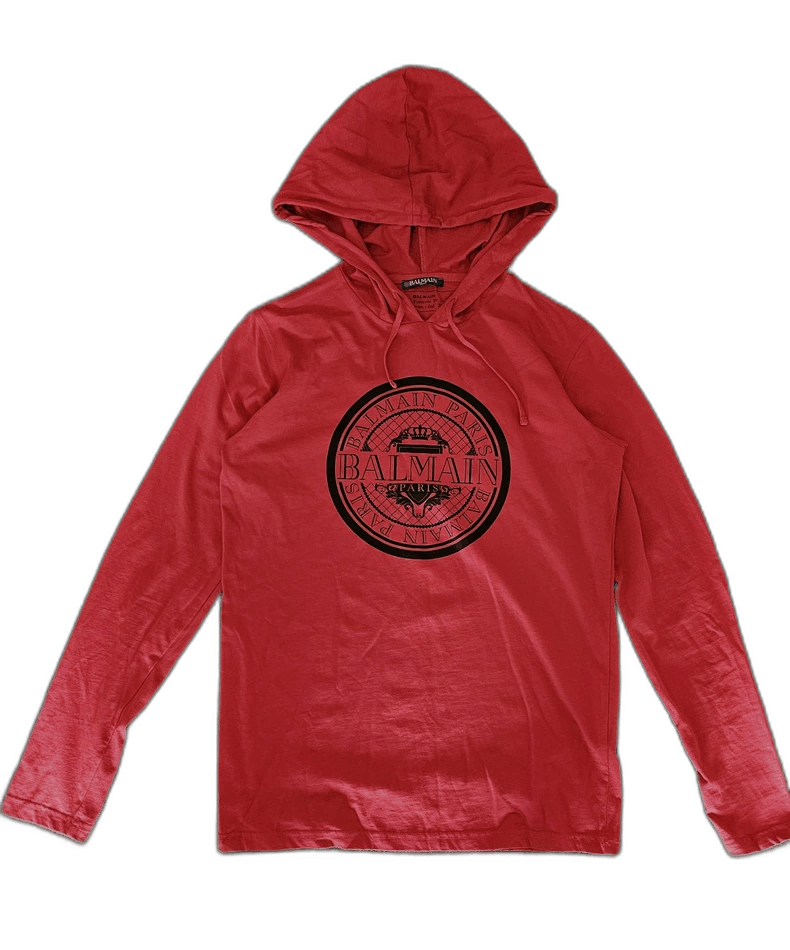 Balmain Balmain Long Sleeve Hooded T-Shirt Size US S / EU 44-46 / 1 - 1 Thumbnail