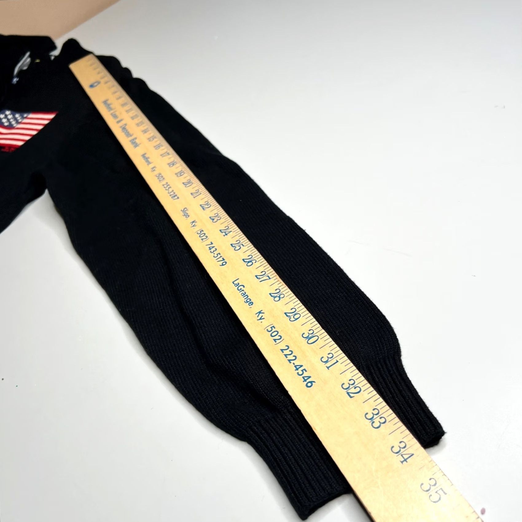 Chaps Chaps Sweater XL Black USA Flag Patch Pullover Men Size US XL / EU 56 / 4 - 2 Thumbnail